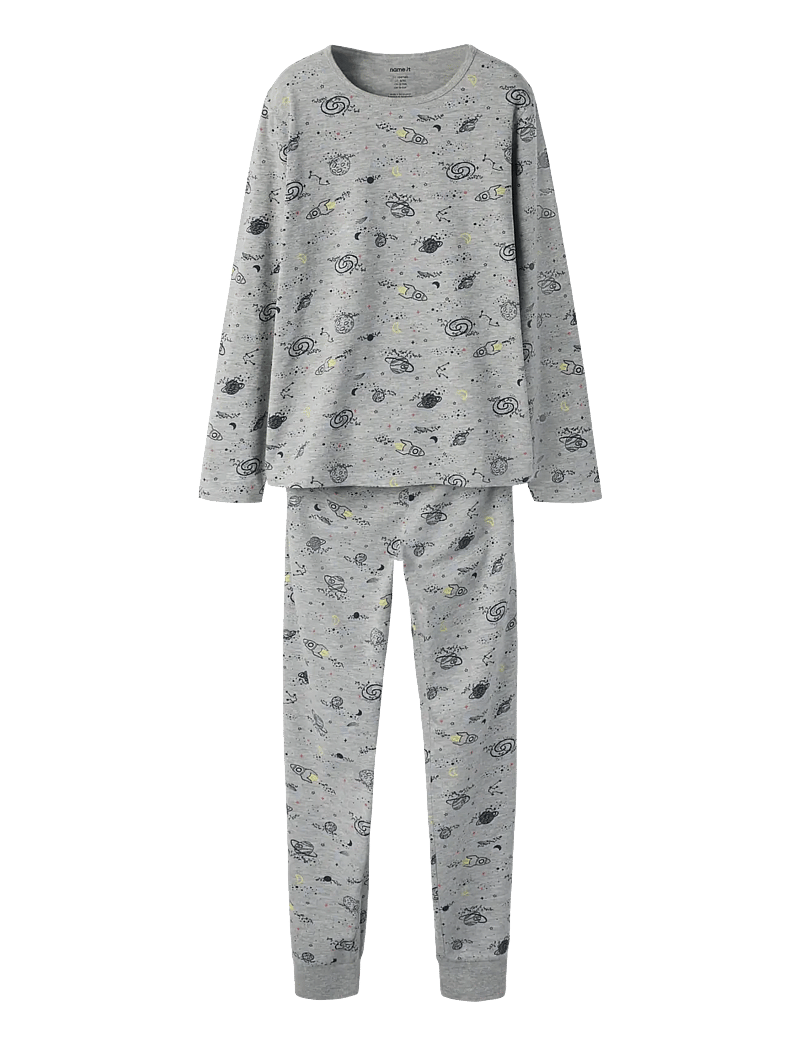 name it - NKMNIGHTSET GREY SPACE NOOS - sett - grey melange - 1