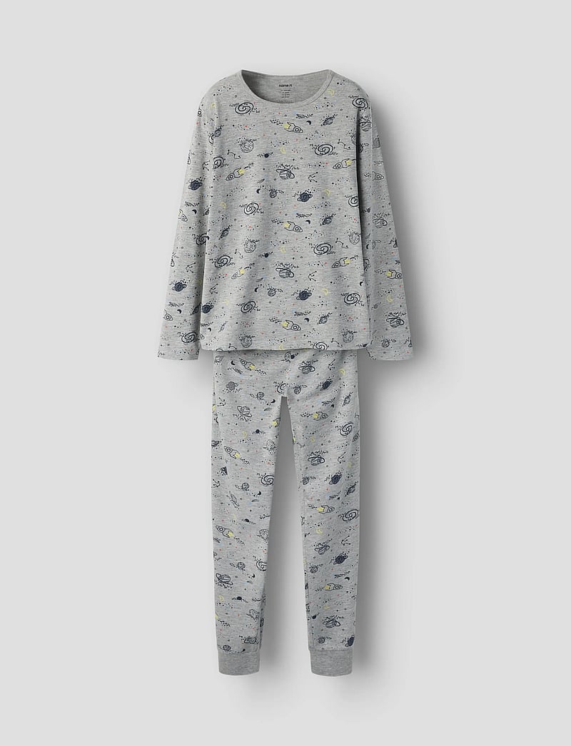name it - NKMNIGHTSET GREY SPACE NOOS - sett - grey melange - 0