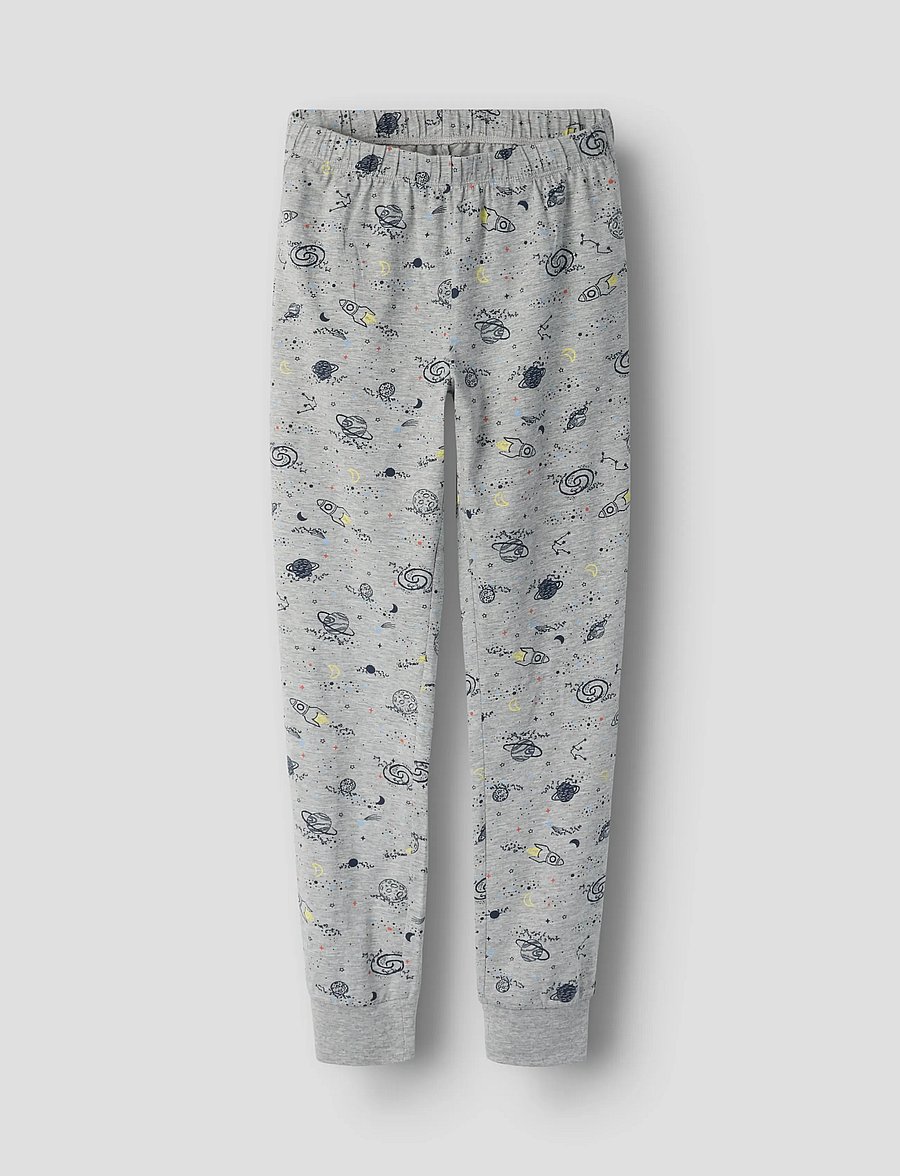 name it - NKMNIGHTSET GREY SPACE NOOS - pyjamasset - grey melange - 3