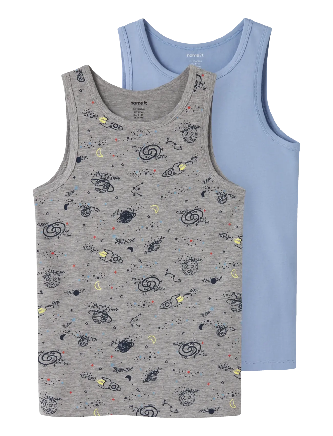 name it NKMTANK TOP 2P GREY SPACE NOOS - Tanktops - GREY MELANGE / grey
