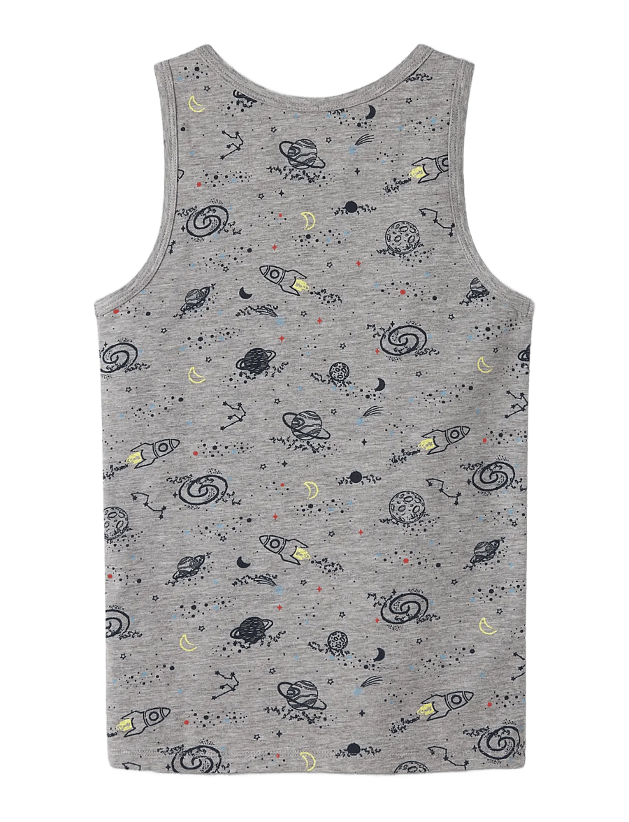 name it - NKMTANK TOP 2P GREY SPACE NOOS - linnen - grey melange - 2