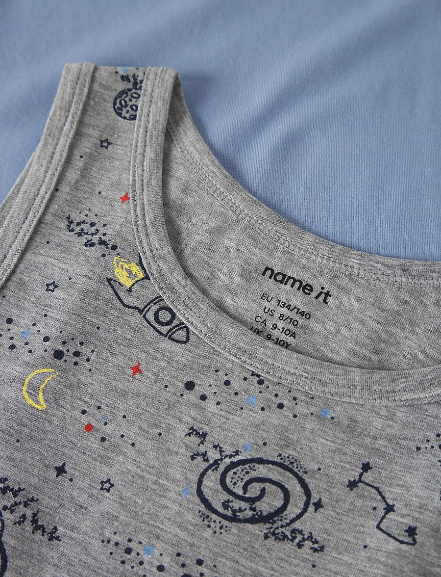name it - NKMTANK TOP 2P GREY SPACE NOOS - linnen - grey melange - 4