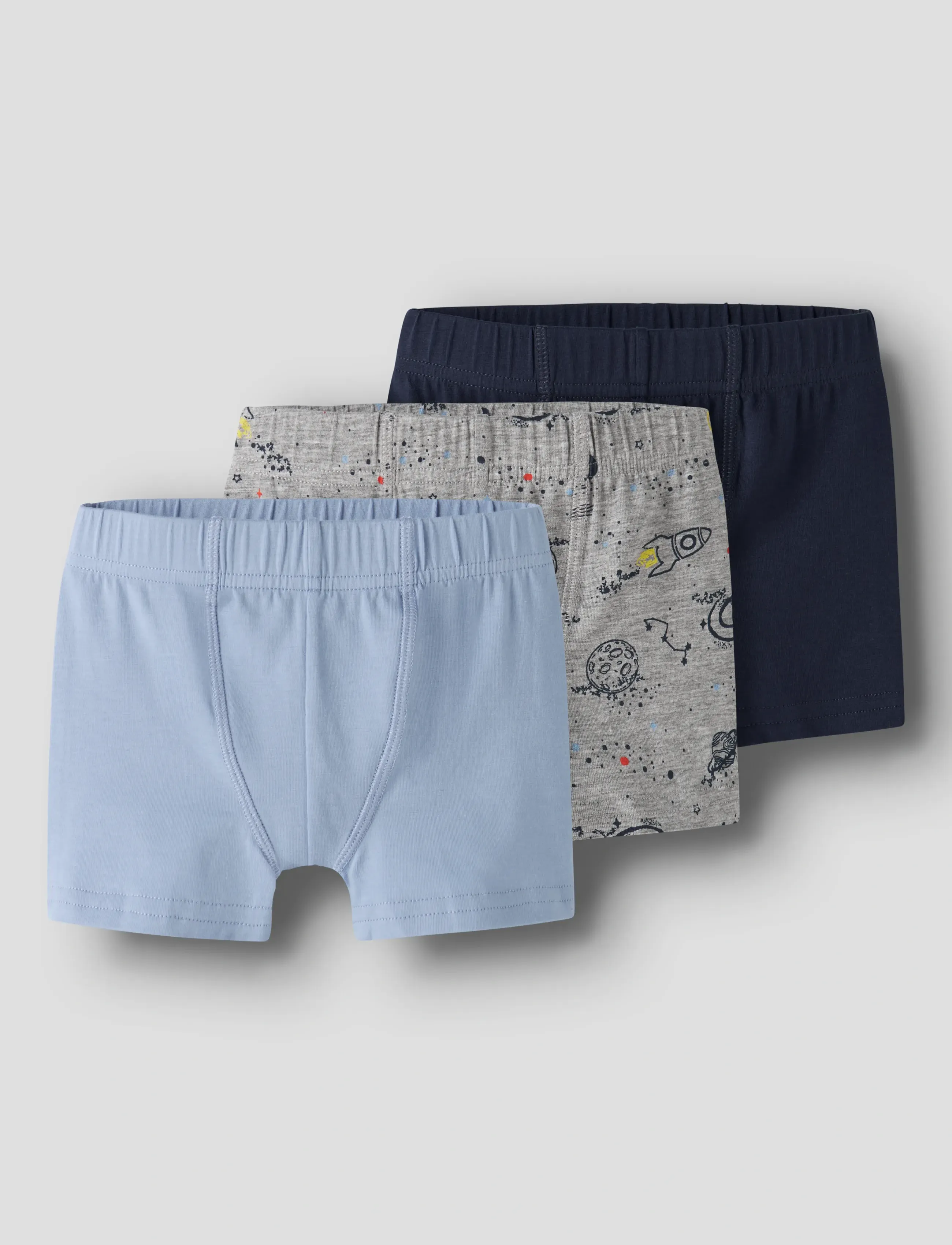 name it Nmmtights 3P Grey Space Noos, 92, Blue, Undertøj > Underbukser, Børn