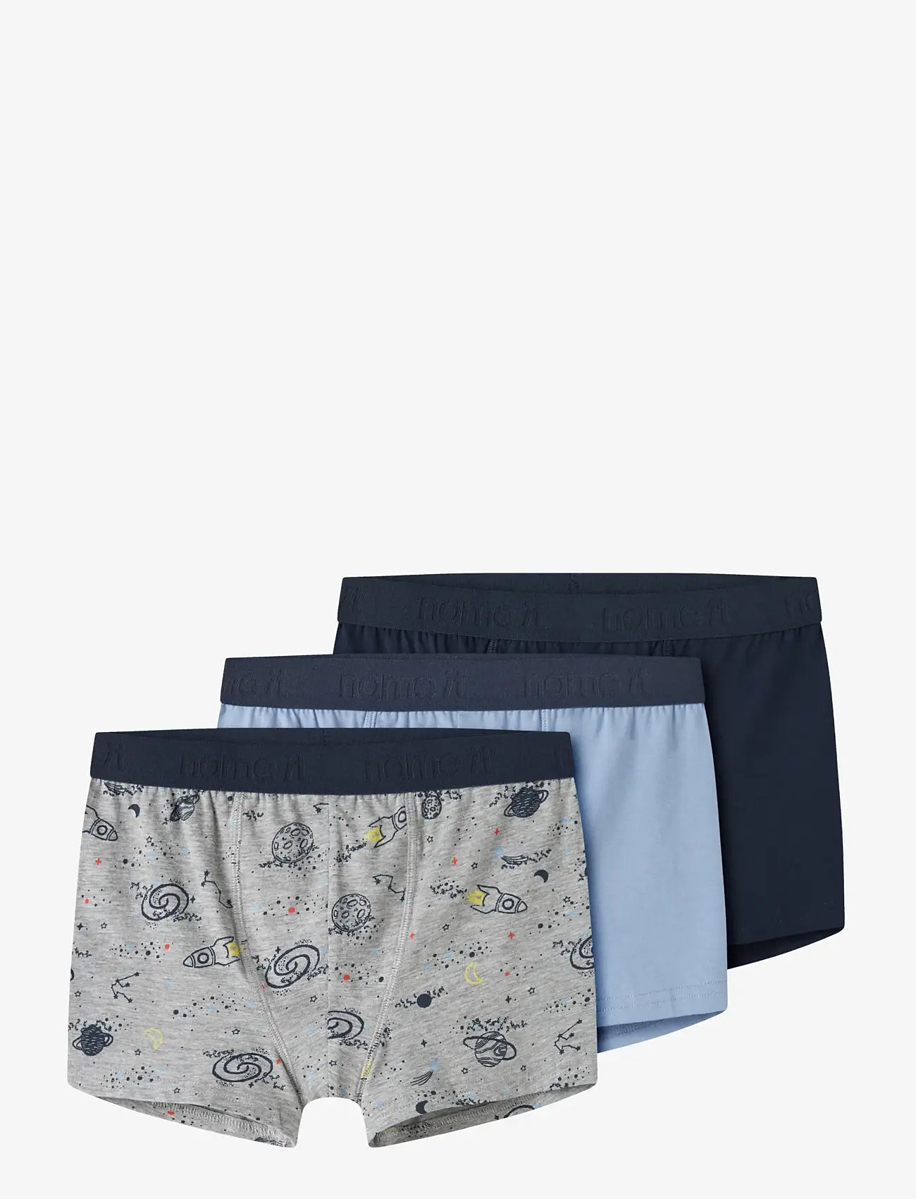 name it - NKMBOXER 3P GREY SPACE NOOS - unterhosen - grey melange - 1
