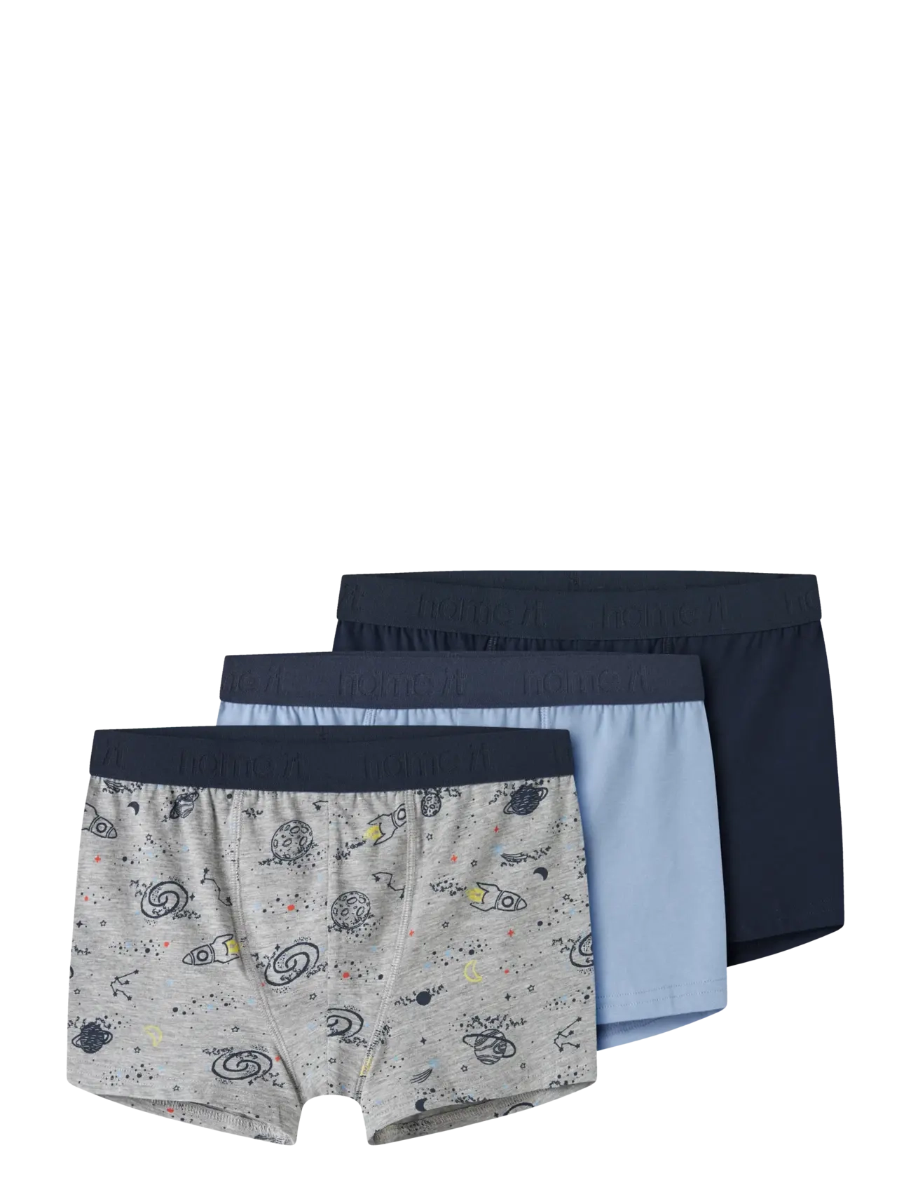 name it NKMBOXER 3P GREY SPACE NOOS - Undertøjssæt - GREY MELANGE / grey