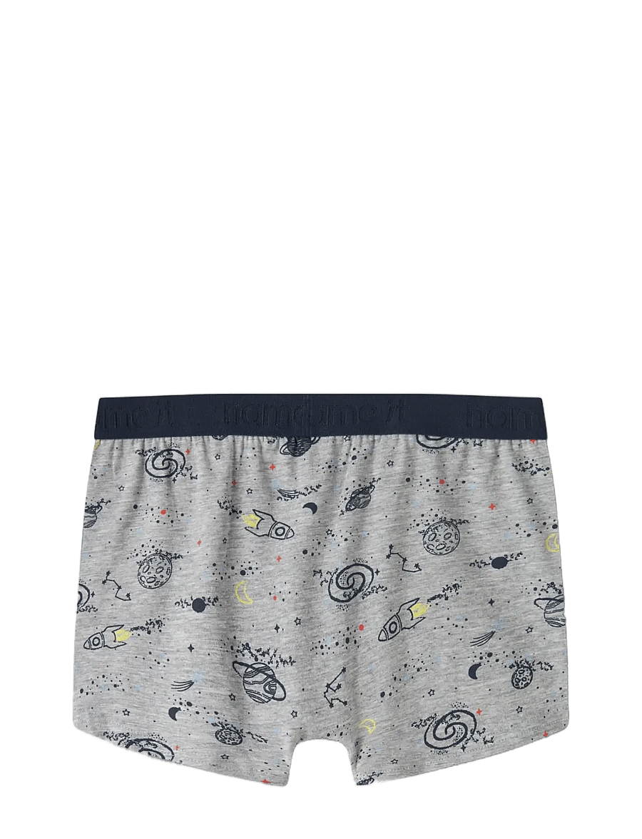 name it - NKMBOXER 3P GREY SPACE NOOS - unterhosen - grey melange - 2