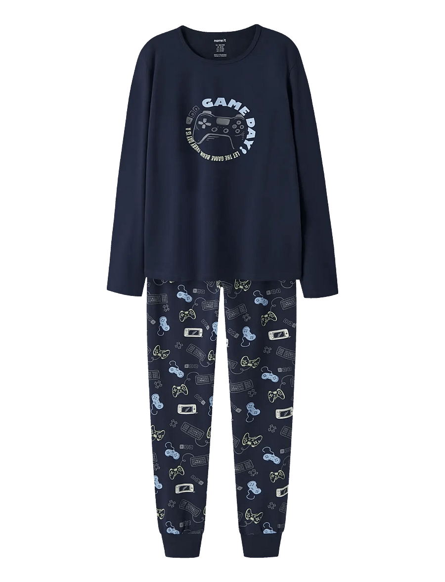 name it - NKMNIGHTSET NAVY GAMER NOOS - pyjamasset - navy blazer - 1