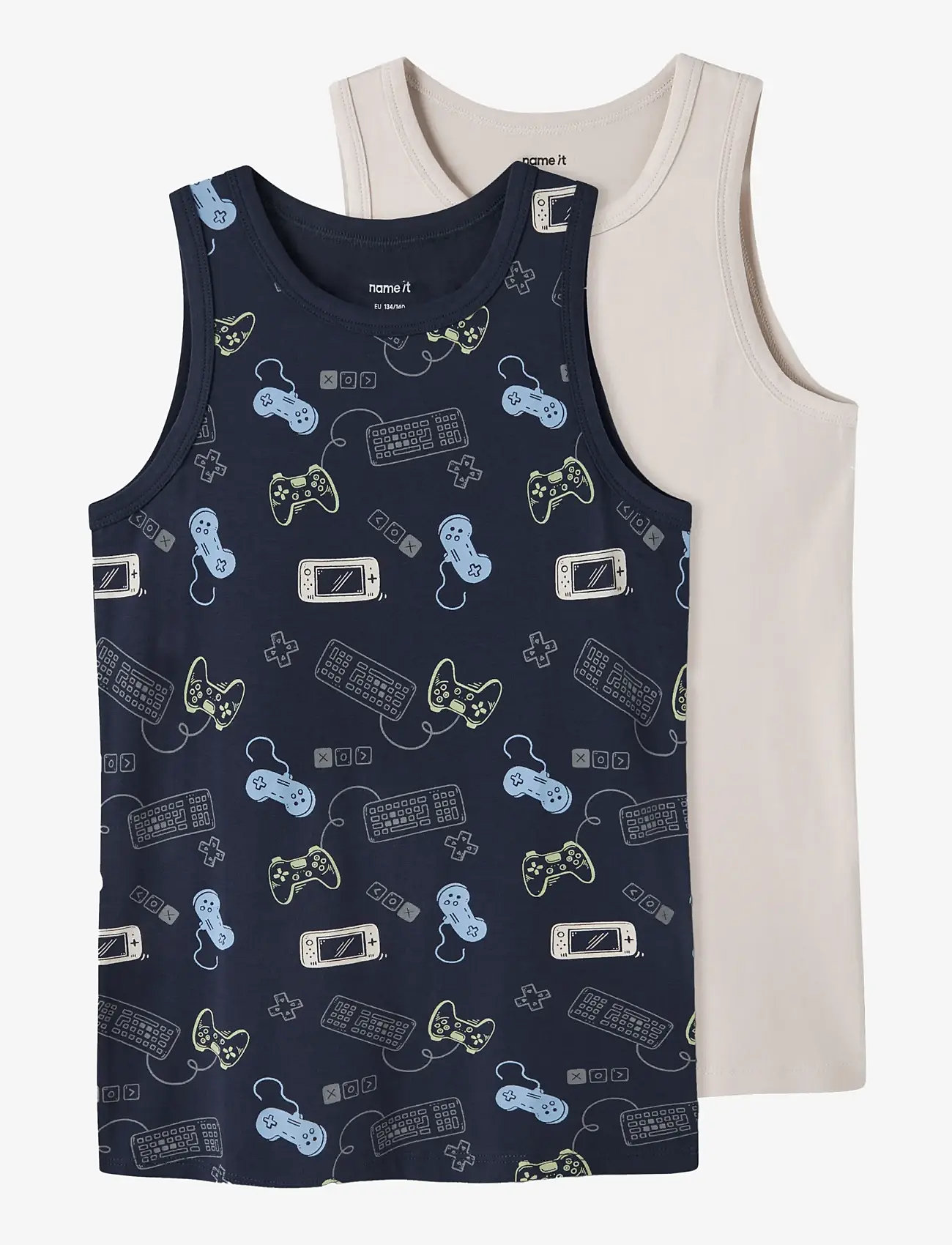name it - NKMTANK TOP 2P NAVY GAMER NOOS - linnen - navy blazer - 1