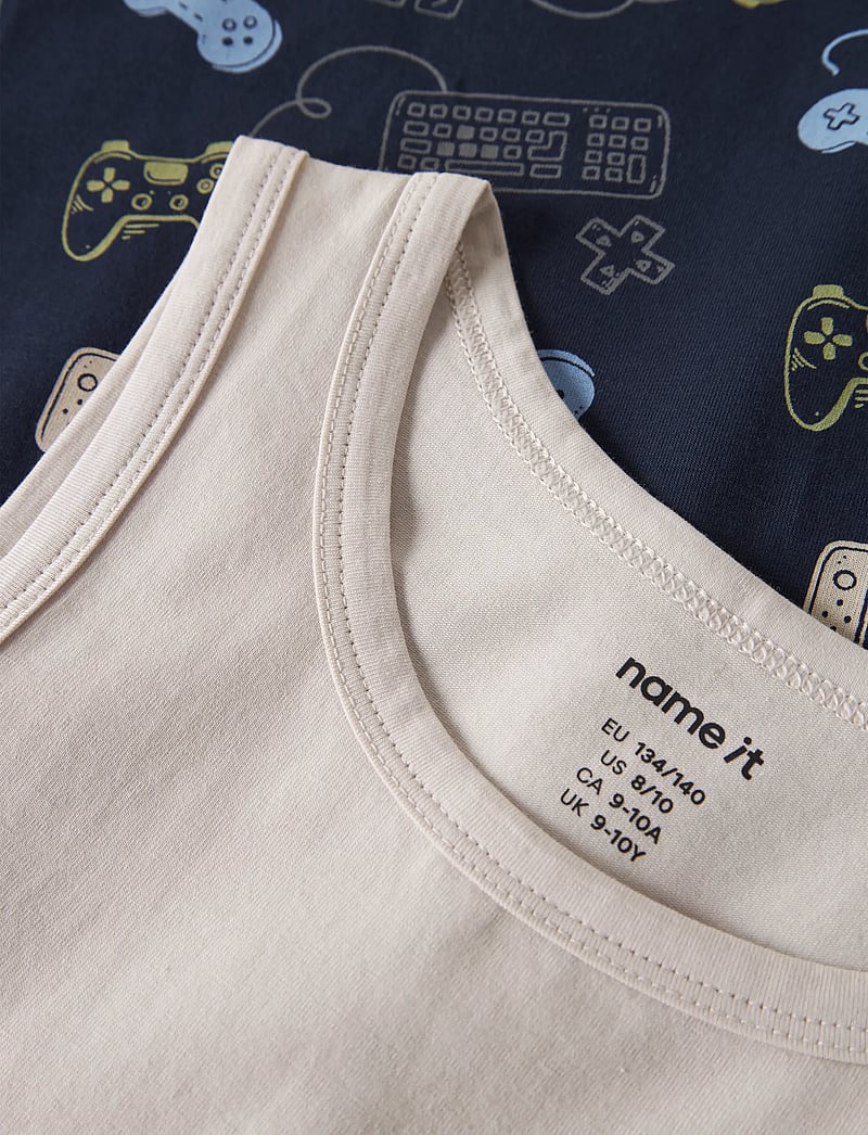 name it - NKMTANK TOP 2P NAVY GAMER NOOS - linnen - navy blazer - 4