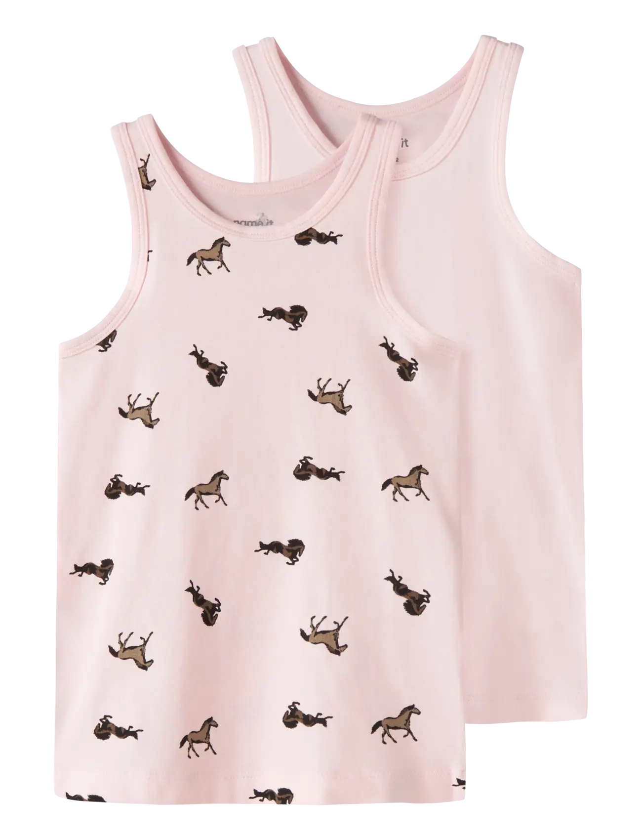 NAME IT Nmftank Oberteil 2P Ballerina Horse Noos Pink - 110 - Kinder