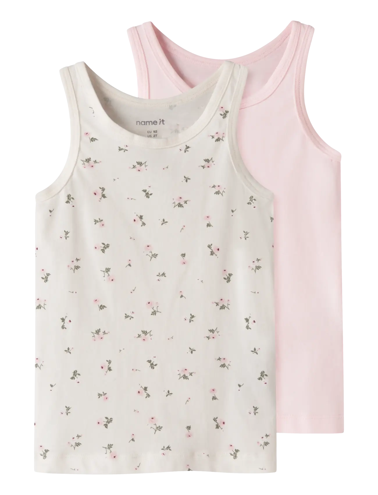 name it NMFTANK TOP 2P JET STREAM FLOWER NOOS - Tanktops - JET STREAM / cream