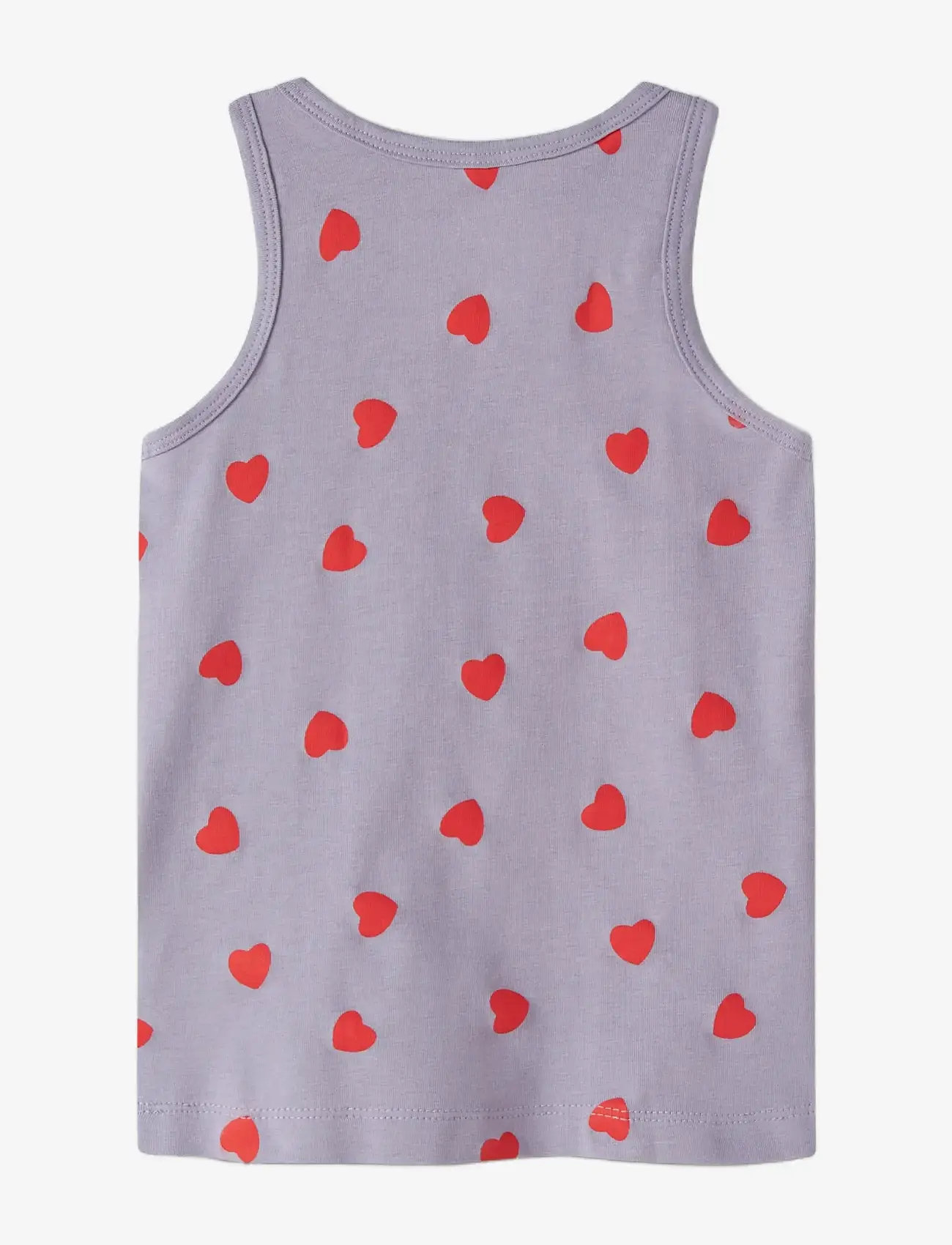 name it - NMFTANK TOP 2P LAVENDER HEARTS NOOS - linnen - lavender gray - 2