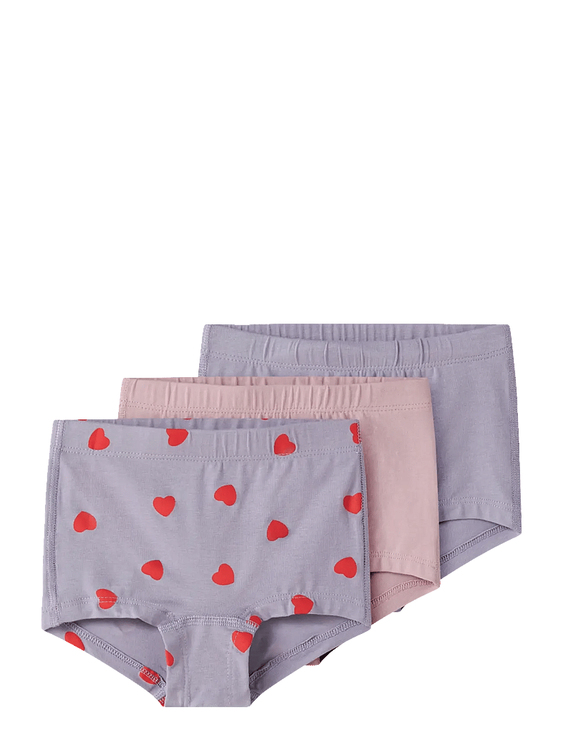 name it - NMFTIGHTS 3P LAVENDER HEARTS NOOS - kelnaitės - lavender gray - 1