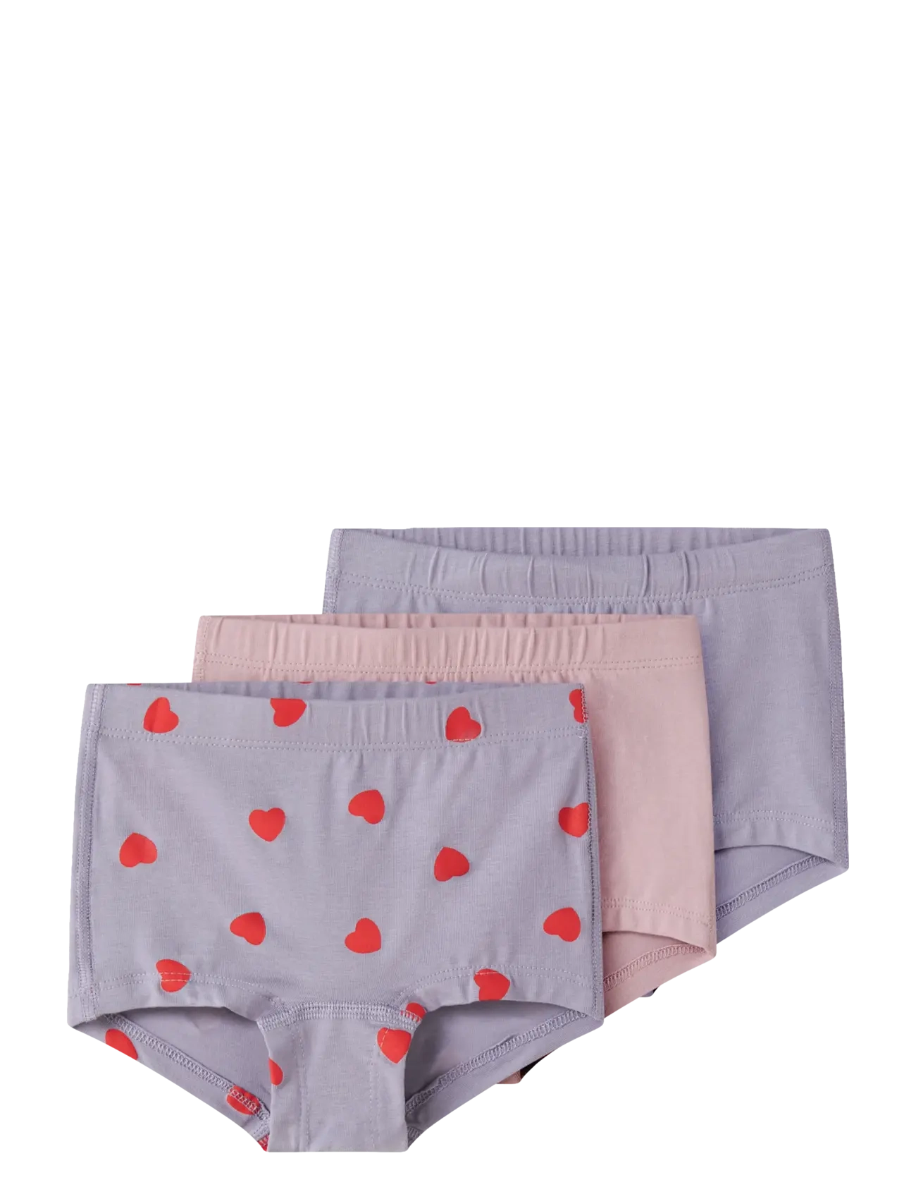 name it - NMFTIGHTS 3P LAVENDER HEARTS NOOS - slips - lavender gray - 1