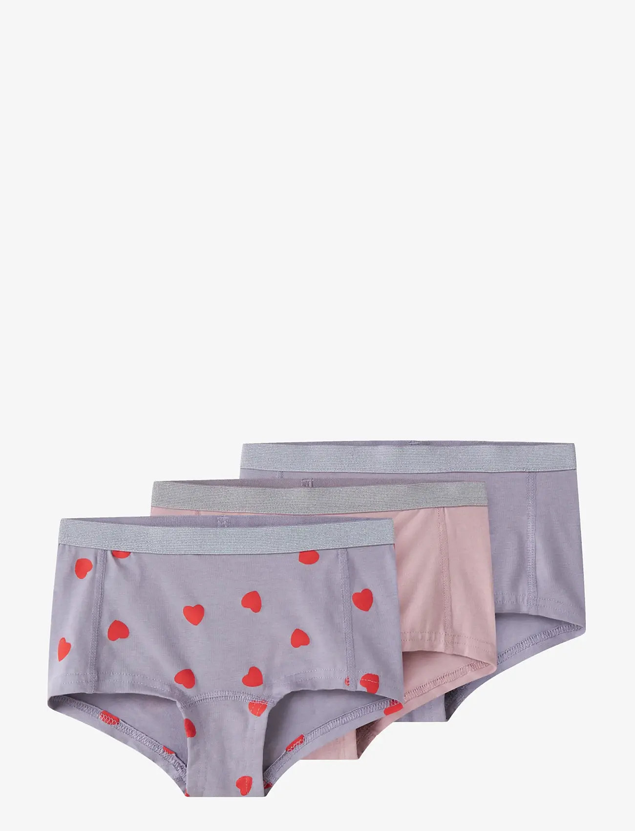 name it - NKFHIPSTER 3P LAVENDER HEARTS NOOS - unterhosen - lavender gray - 1