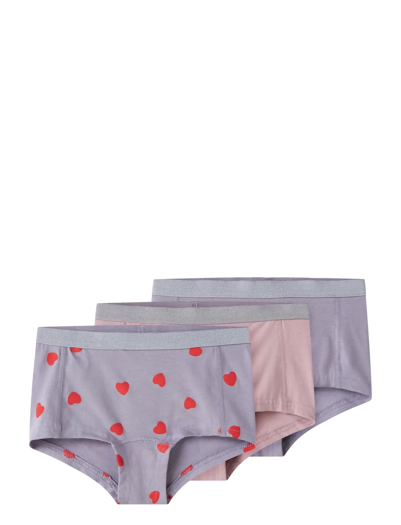 name it NKFHIPSTER 3P LAVENDER HEARTS NOOS - Undertøj - LAVENDER GRAY / purple