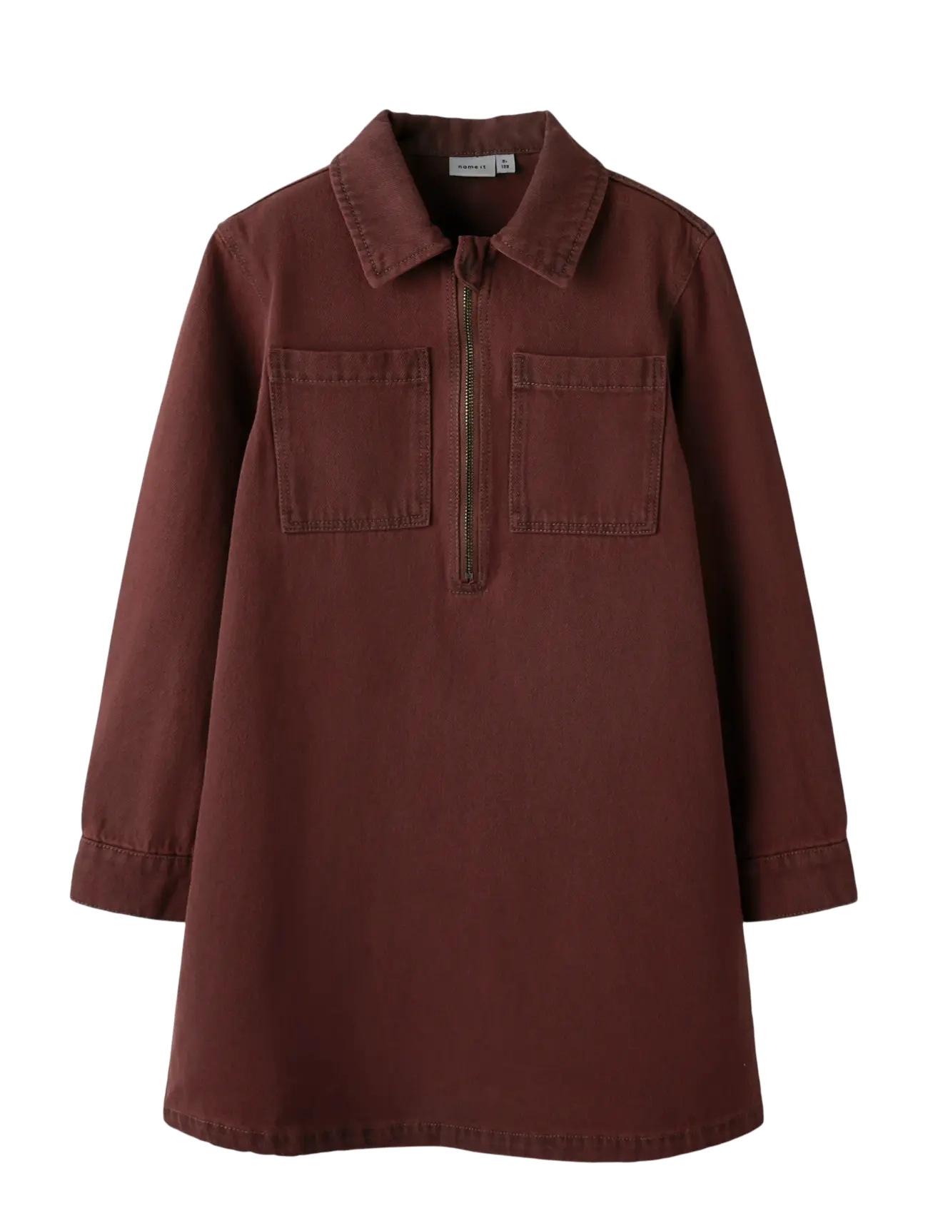 name it NKFMIRA OVERDYED DNM DRESS 4042-ZA K - Kjoler - ANDORRA / brown