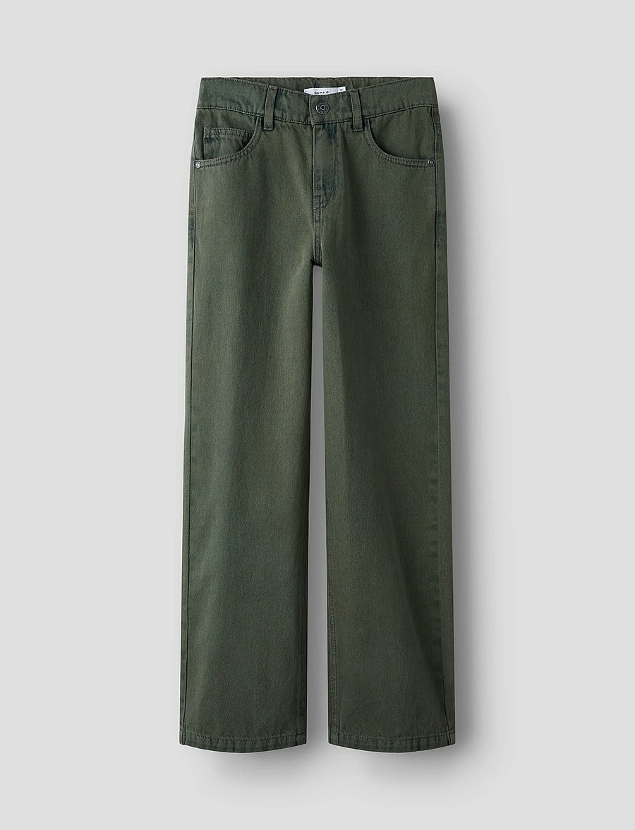 name it - NKMRYAN ST OVERDYED JEANS 4042-ZA K - deep forest - 0