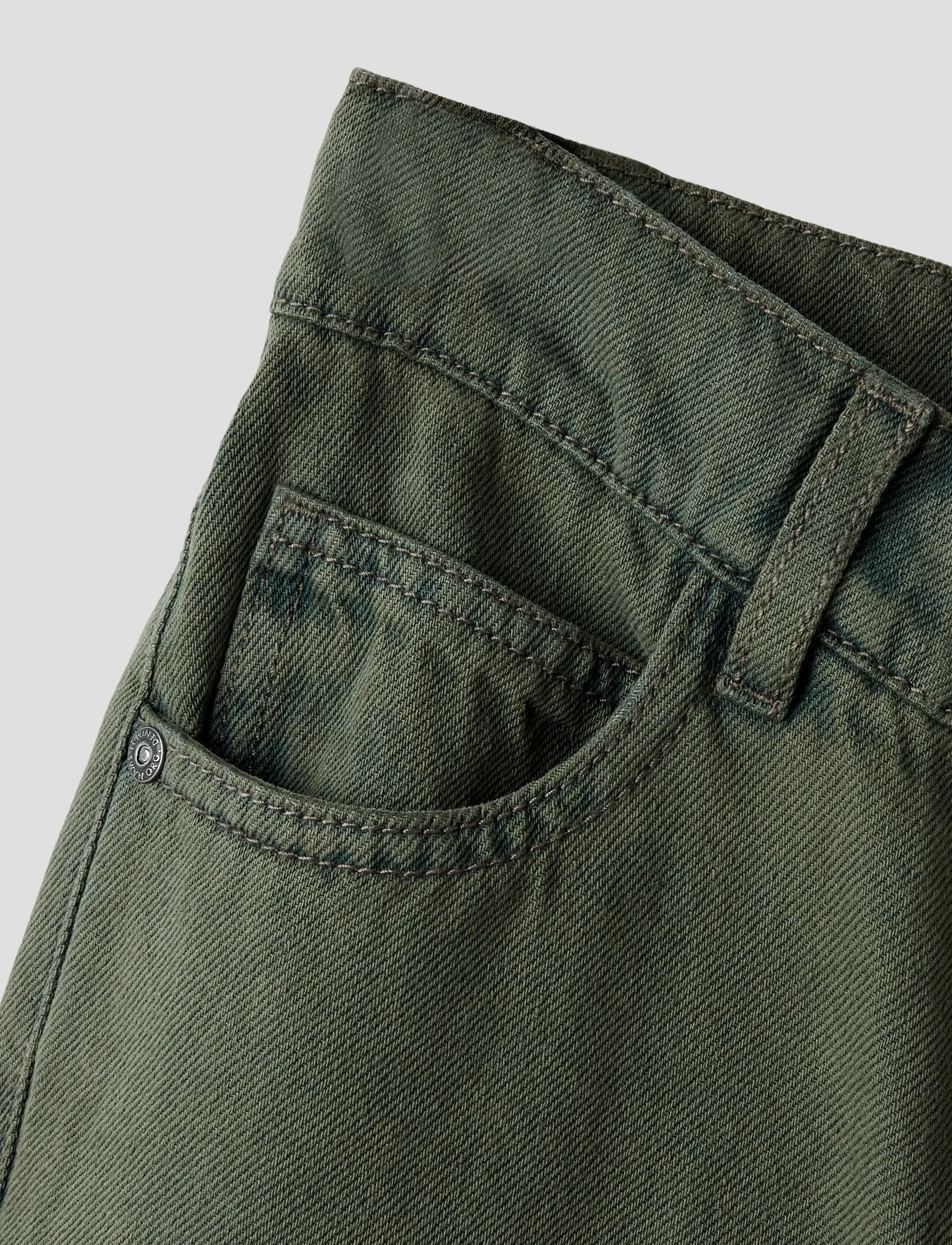 name it - NKMRYAN ST OVERDYED JEANS 4042-ZA K - deep forest - 4