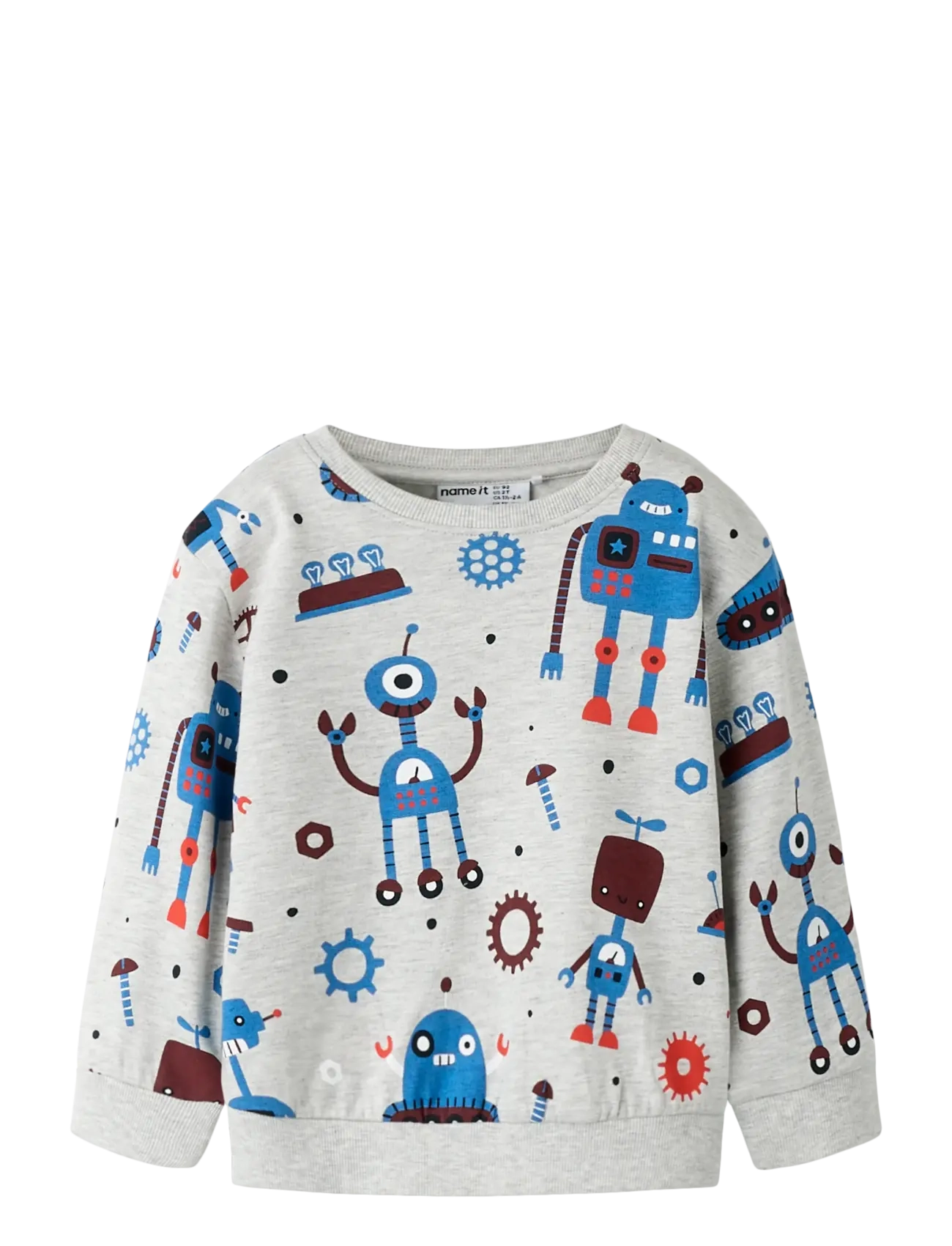 name it NMMTINO LS NREG SWE BRU BOX PB - Yläosat - LIGHT GREY MELANGE / grey