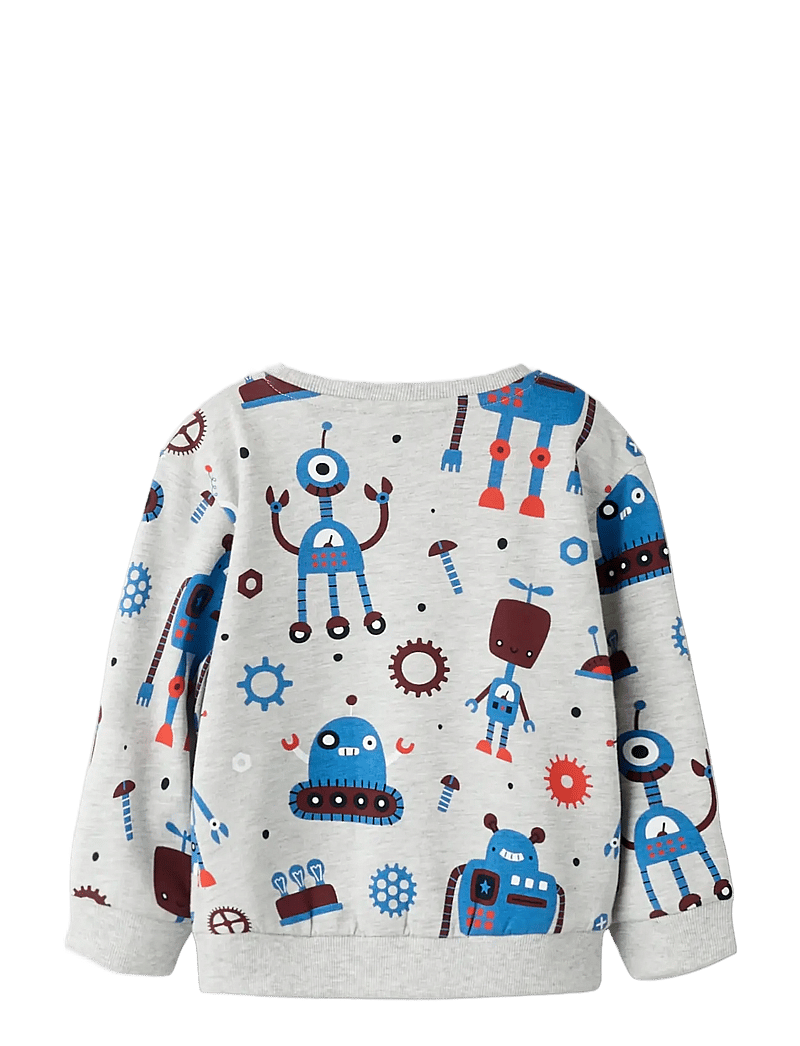 name it - NMMTINO LS NREG SWE BRU BOX PB - sweatshirts - light grey melange - 1