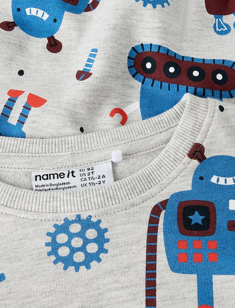 name it - NMMTINO LS NREG SWE BRU BOX PB - sweatshirts - light grey melange - 2