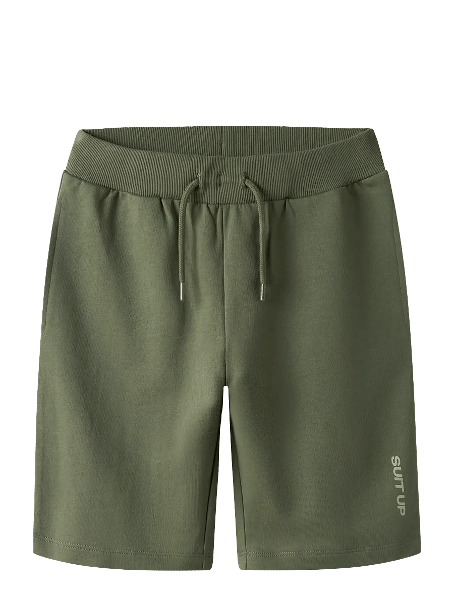 name it - NKMHANSA NREG SWE SHORTS UNB BOX PB - sweatshorts - olivine - 0