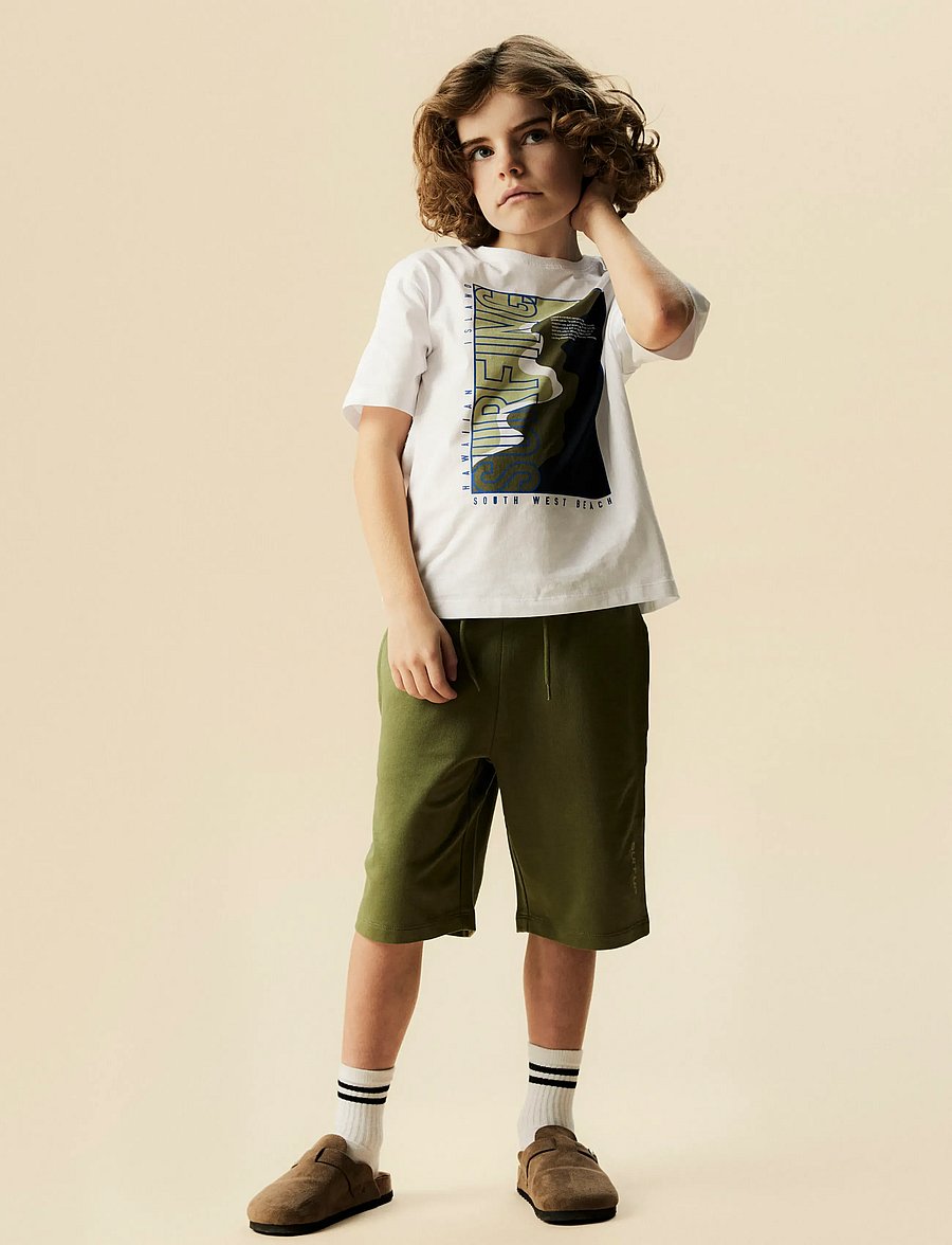 name it - NKMHANSA NREG SWE SHORTS UNB BOX PB - sweatshorts - olivine - 4