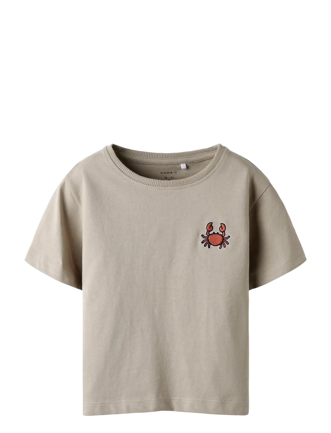 name it NMMFRANK SS NREG TOP BOX  PB - Oberteile & T-Shirts - ALUMINIUM / beige