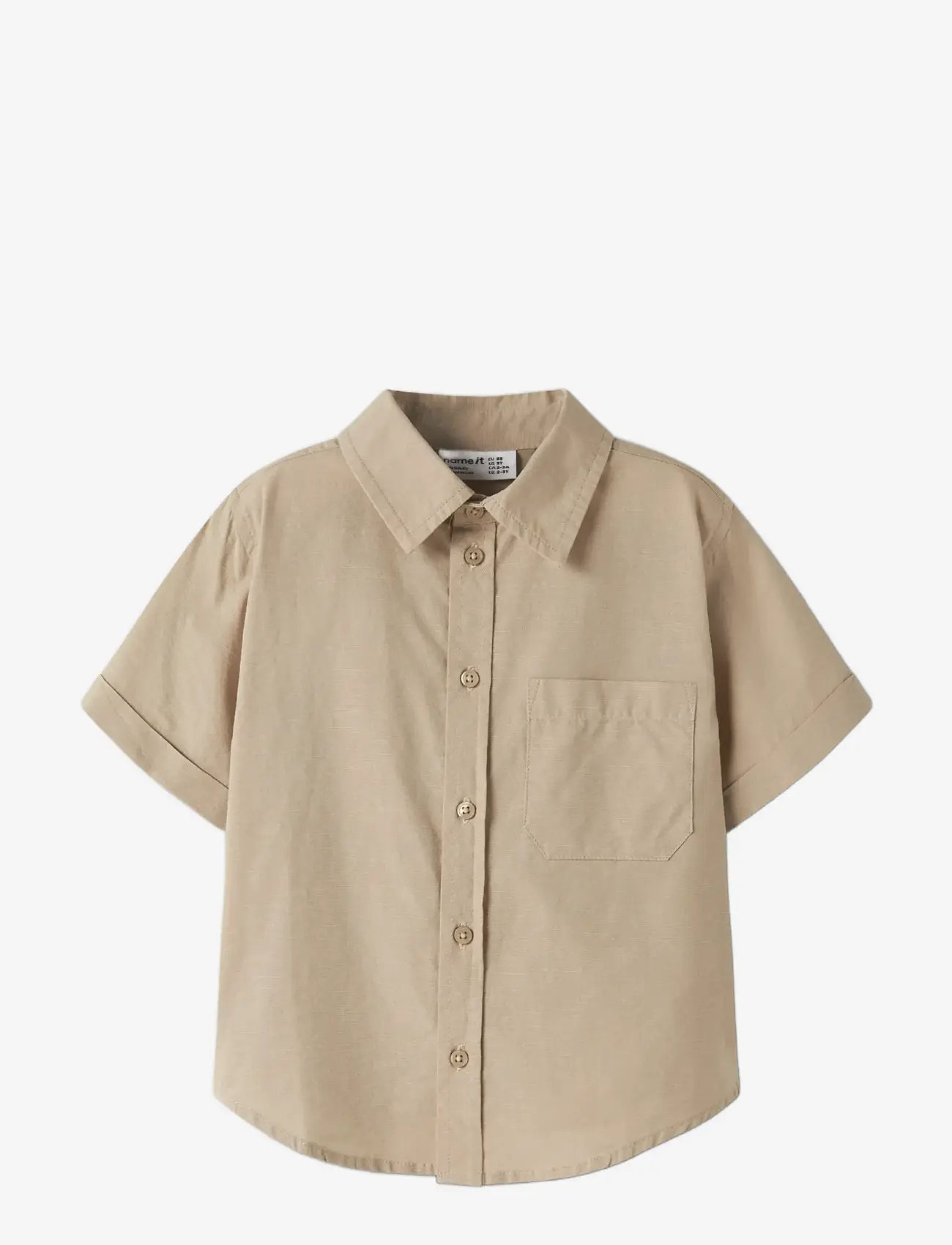 name it - NMMFILIP SS NREG SHIRT PB - kortærmede skjorter - aluminium - 2