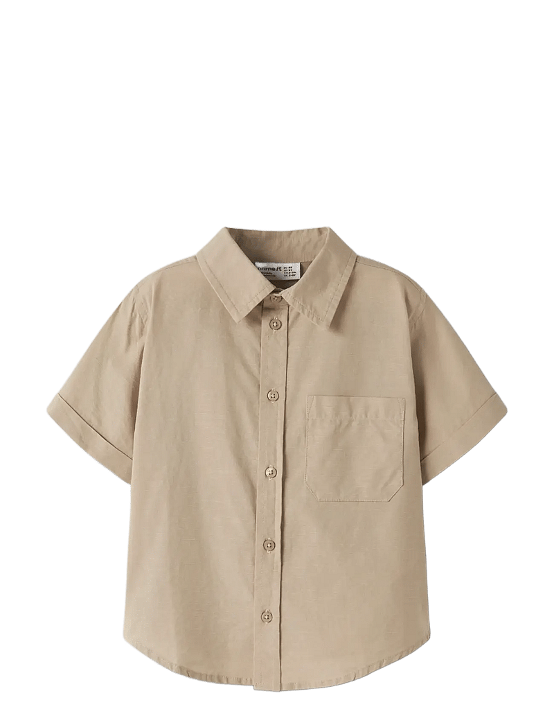 name it - NMMFILIP SS NREG SHIRT PB - kortærmede skjorter - aluminium - 2