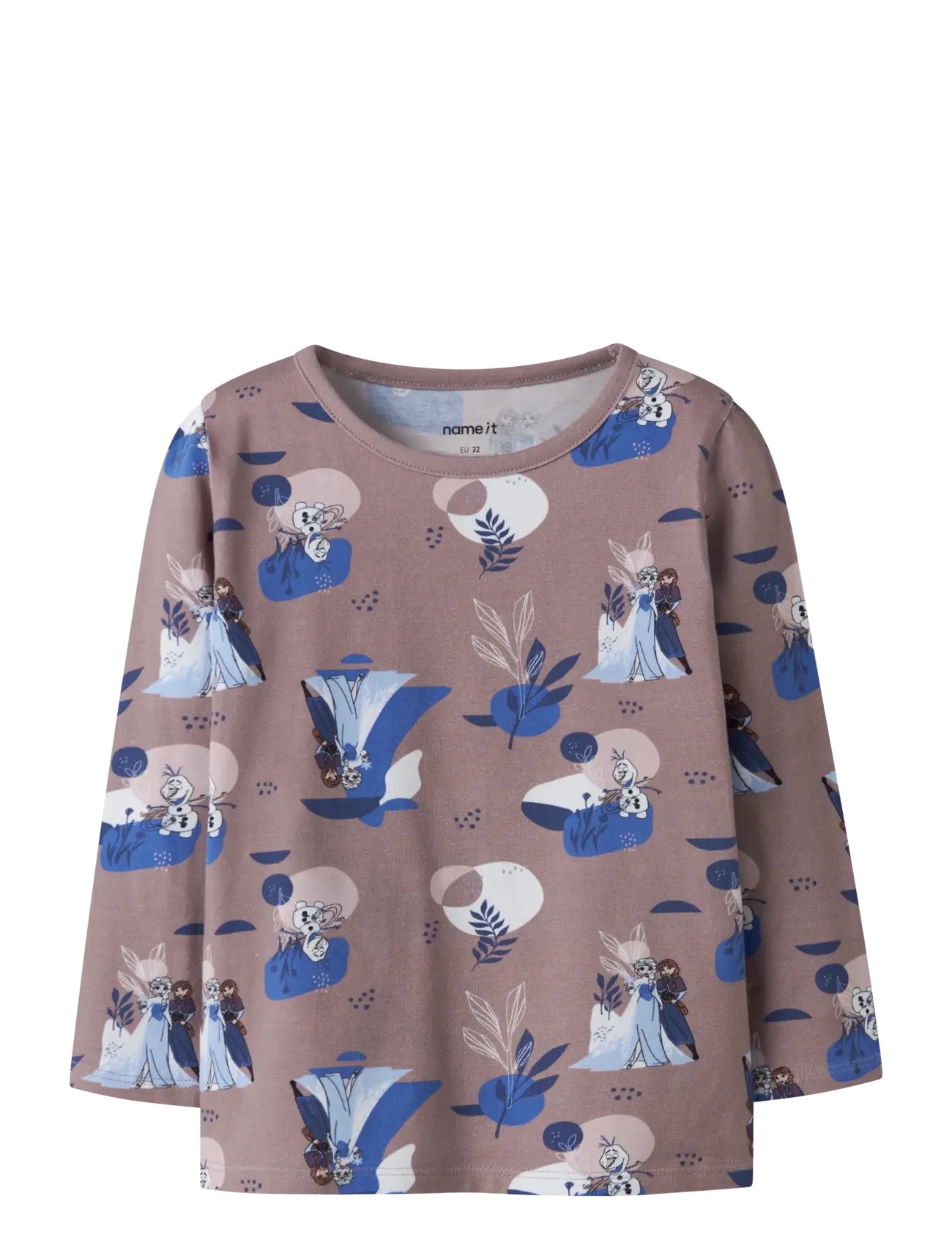 name it Nmfapina Frozen Ls Top Wdi, Børn, Frozen Langærmet Top, Brun, Str: 98