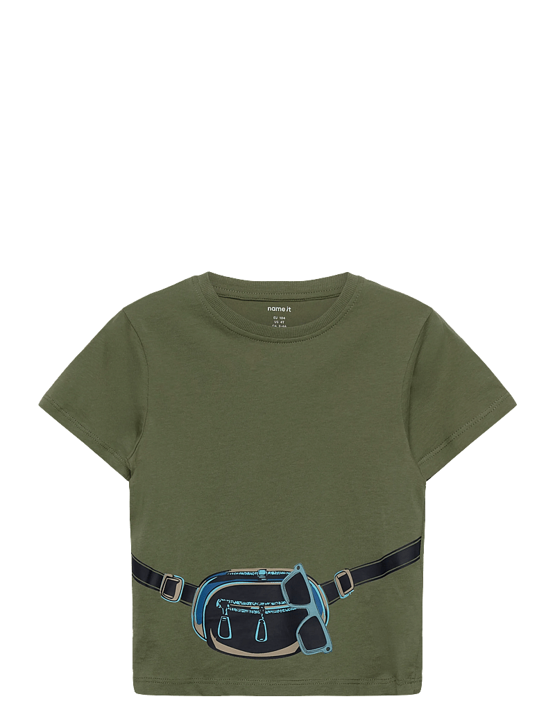 name it - NMMHENNI SS NREG TOP BOX PB - kortærmede t-shirts - olivine - 0