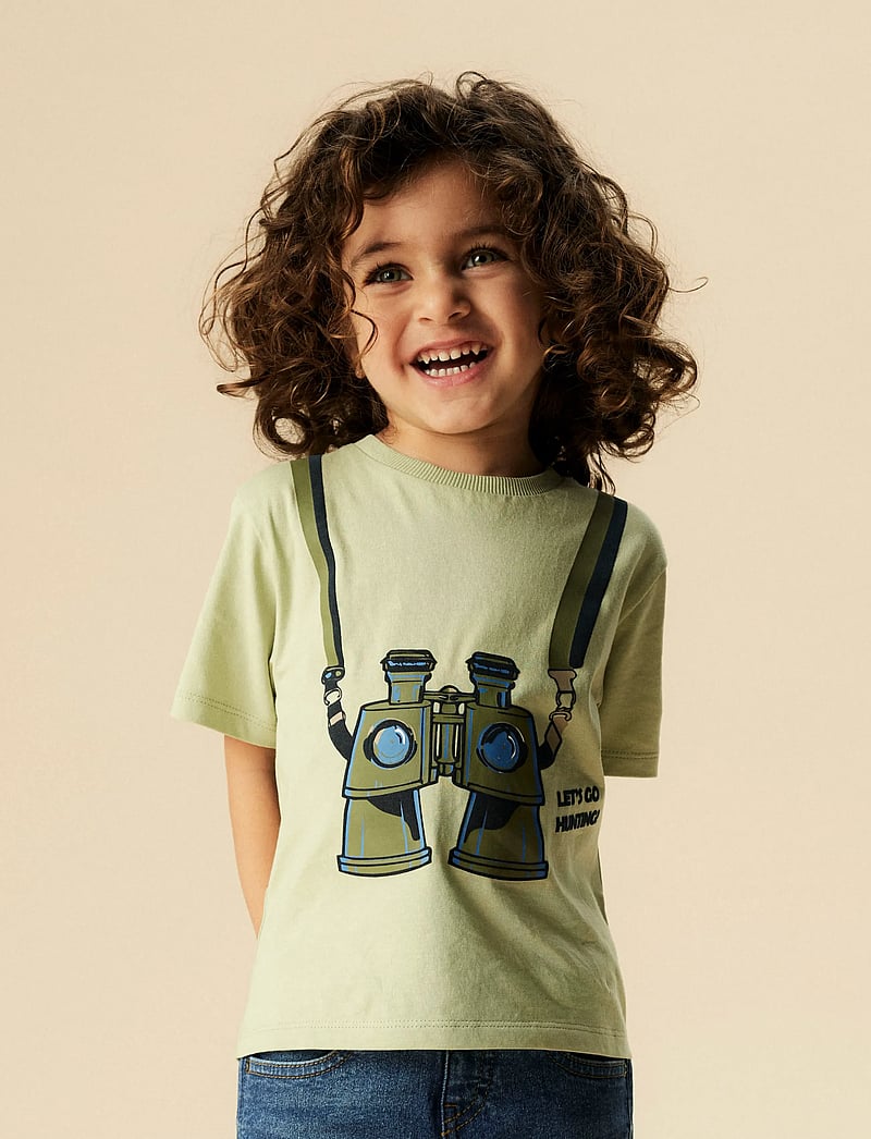 name it - NMMHENNI SS NREG TOP BOX PB - kortærmede t-shirts - swamp - 4