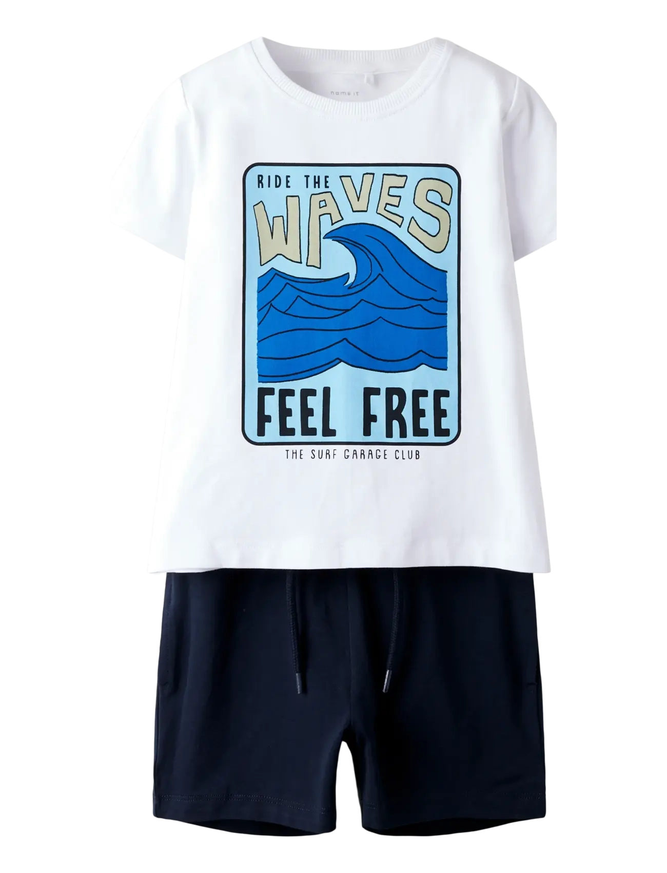 name it NMMJARRY SS SHORTS SET BOX  PB - Sets with short-sleeved t-shirt - SALUTE / white
