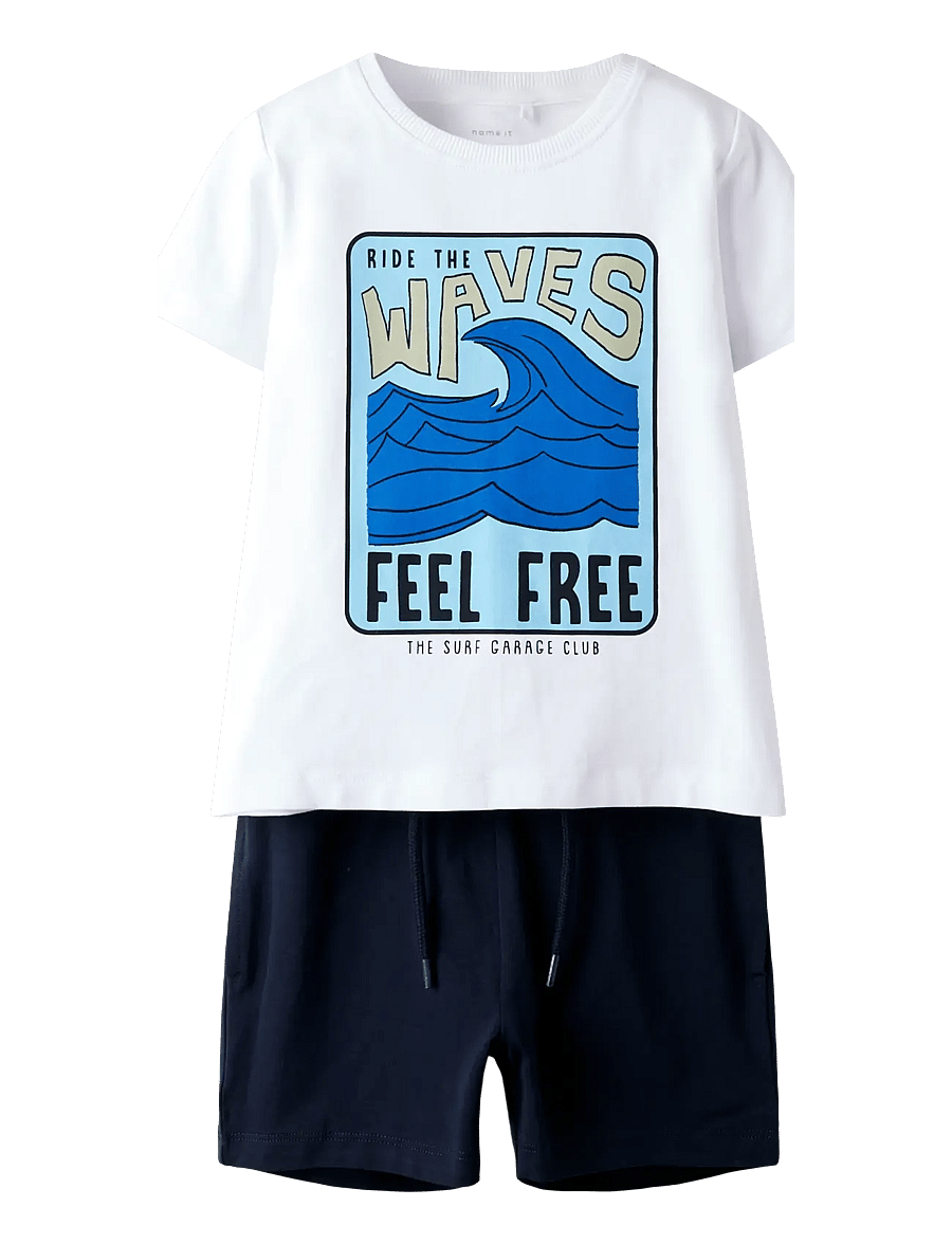 name it - NMMJARRY SS SHORTS SET BOX PB - sets mit kurzärmeligem t-shirt - salute - 0