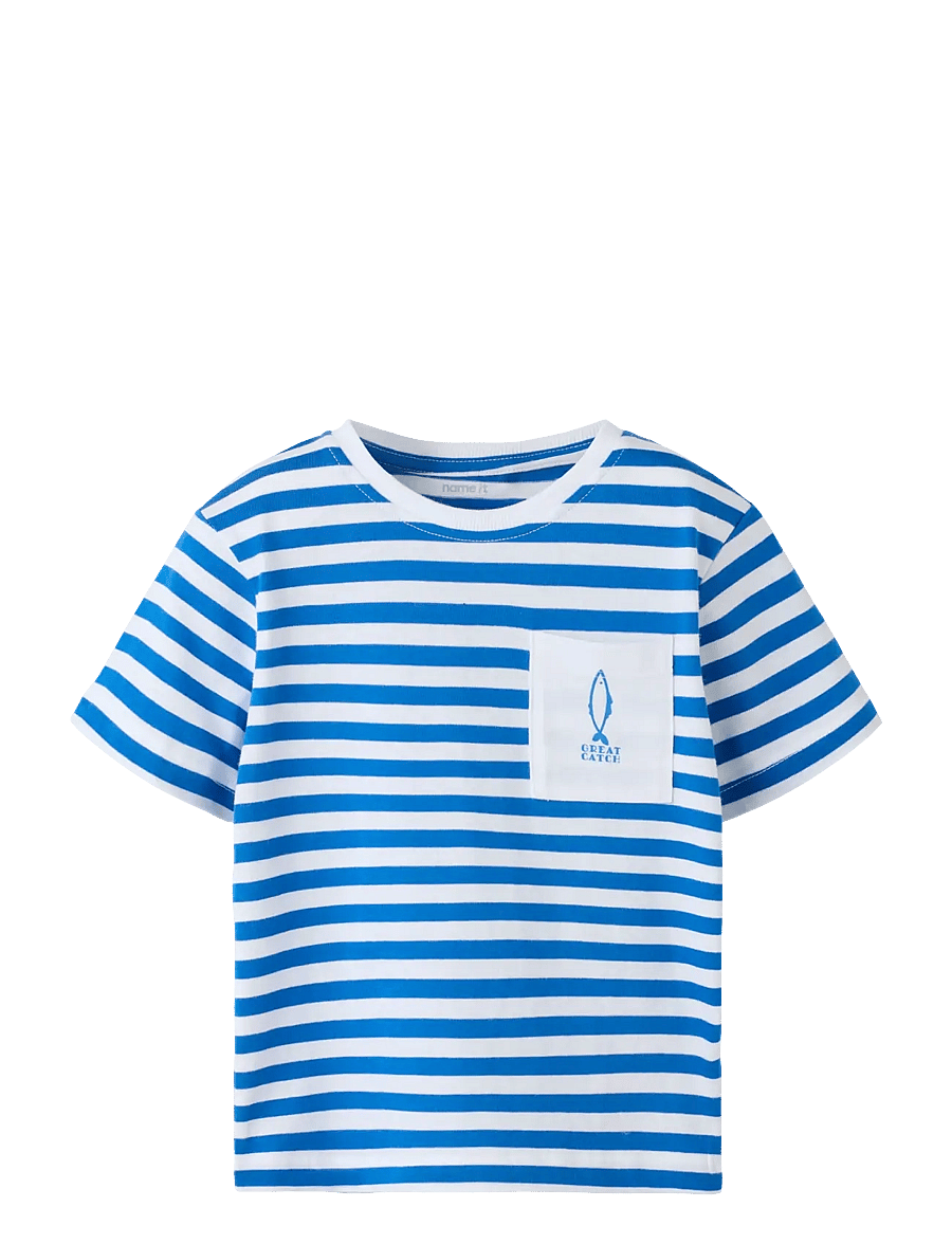 name it - NMMJESPER SS NREG TOP BOX PB - kortärmade t-shirts - nautical blue - 0