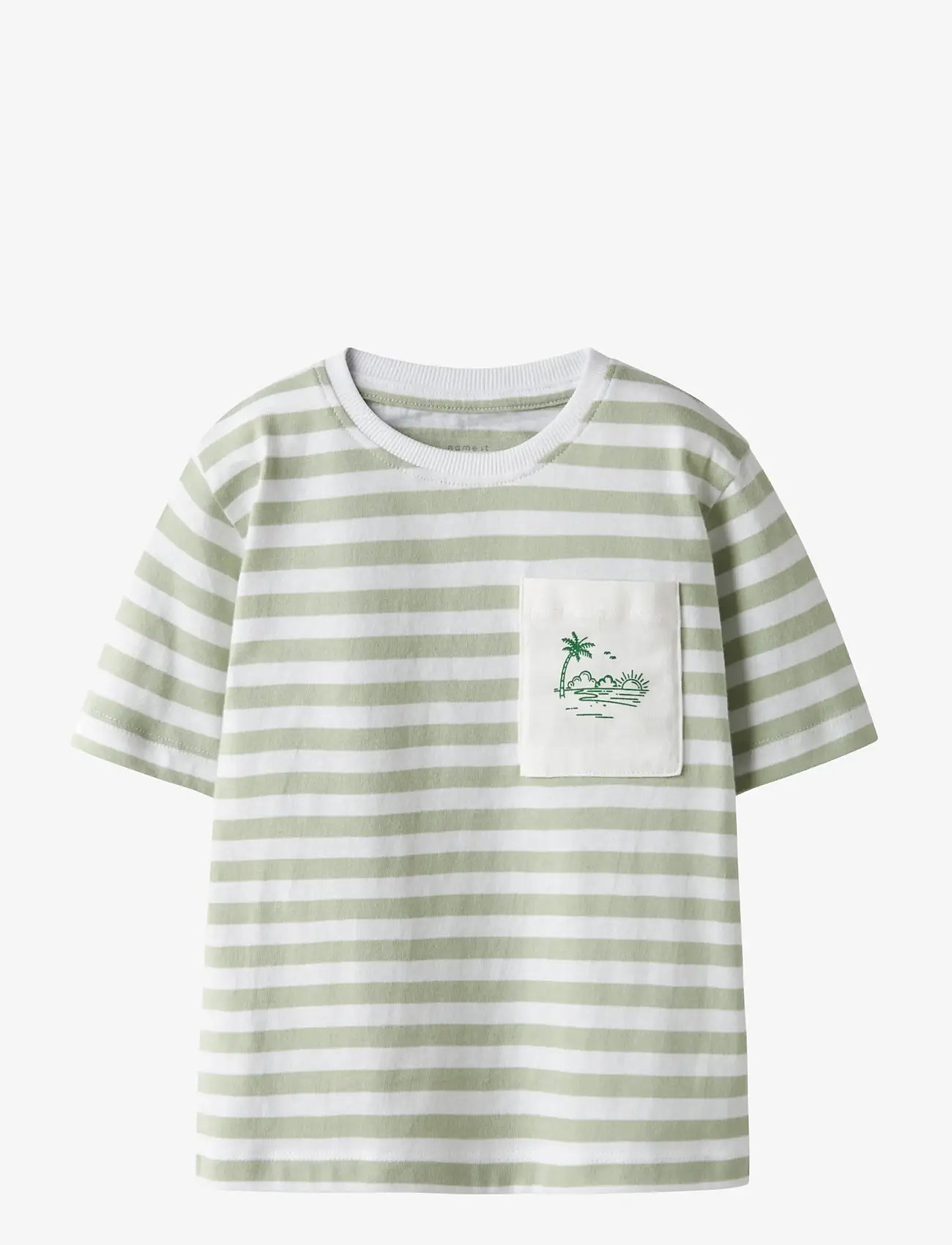 name it - NMMJESPER SS NREG TOP BOX  PB - kortærmede t-shirts - swamp - 0