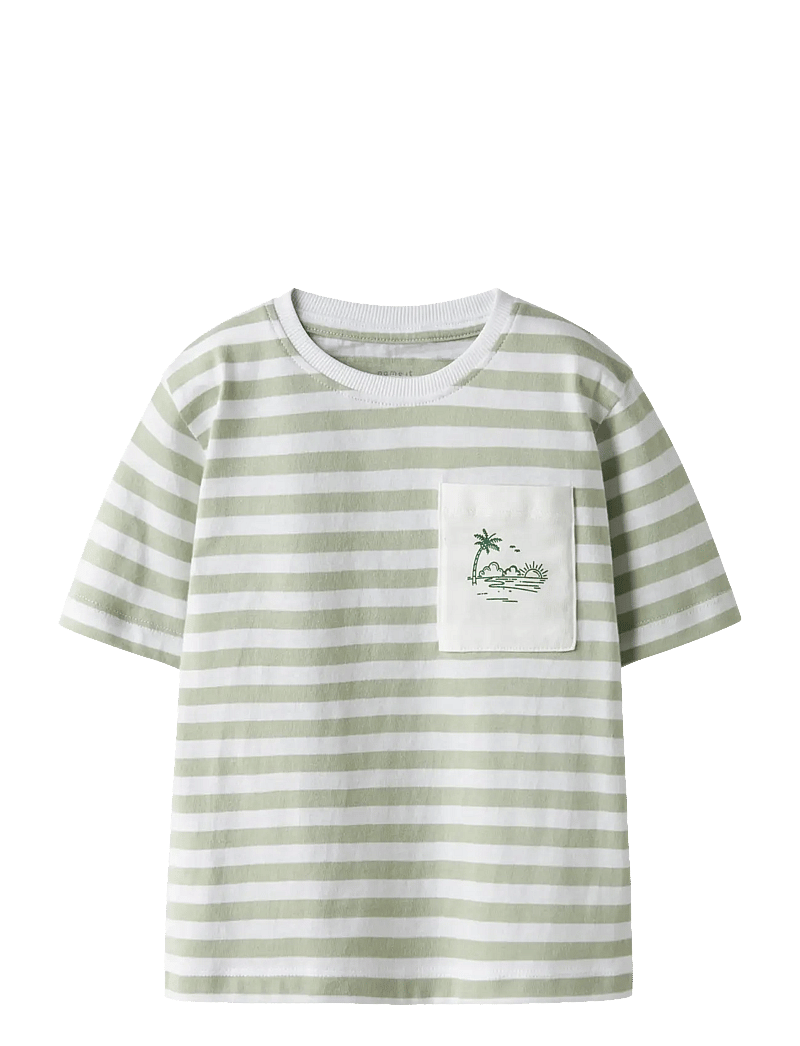 name it - NMMJESPER SS NREG TOP BOX PB - kortærmede t-shirts - swamp - 0