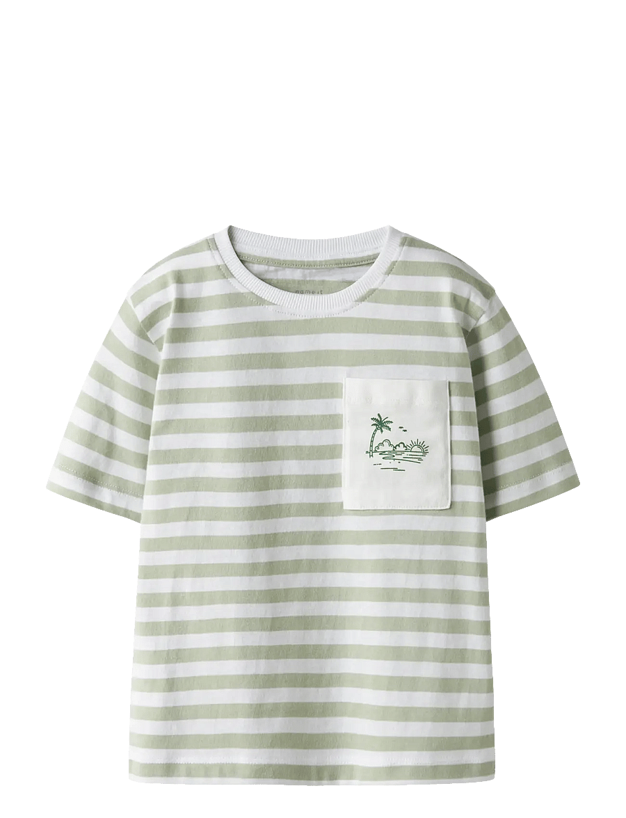 name it - NMMJESPER SS NREG TOP BOX PB - kortærmede t-shirts - swamp - 0