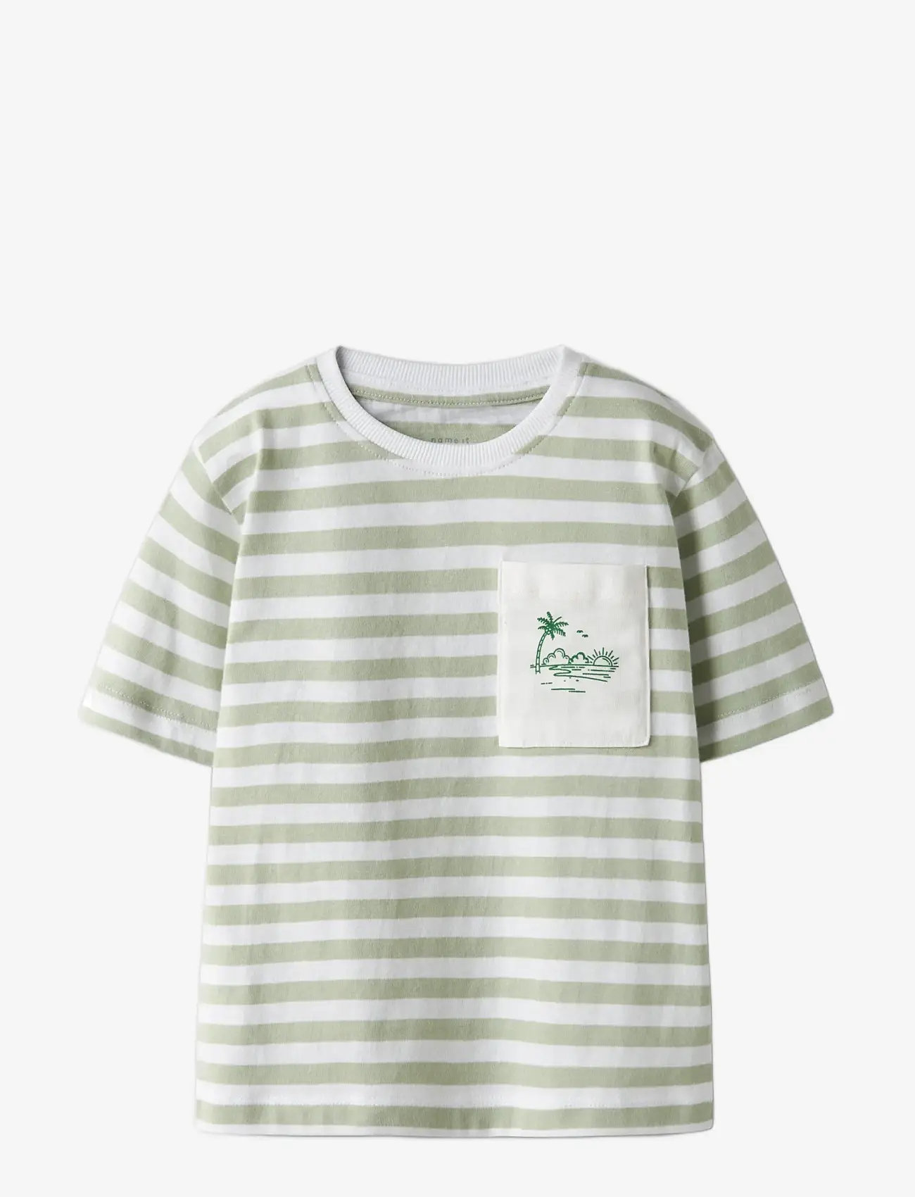 name it - NMMJESPER SS NREG TOP BOX  PB - kortærmede t-shirts - swamp - 2
