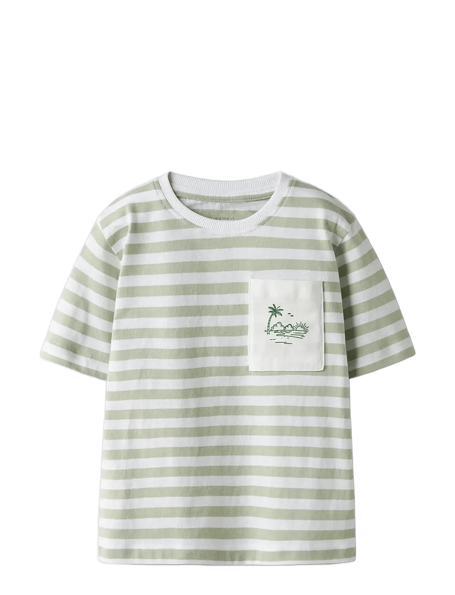 name it - NMMJESPER SS NREG TOP BOX PB - kortærmede t-shirts - swamp - 2