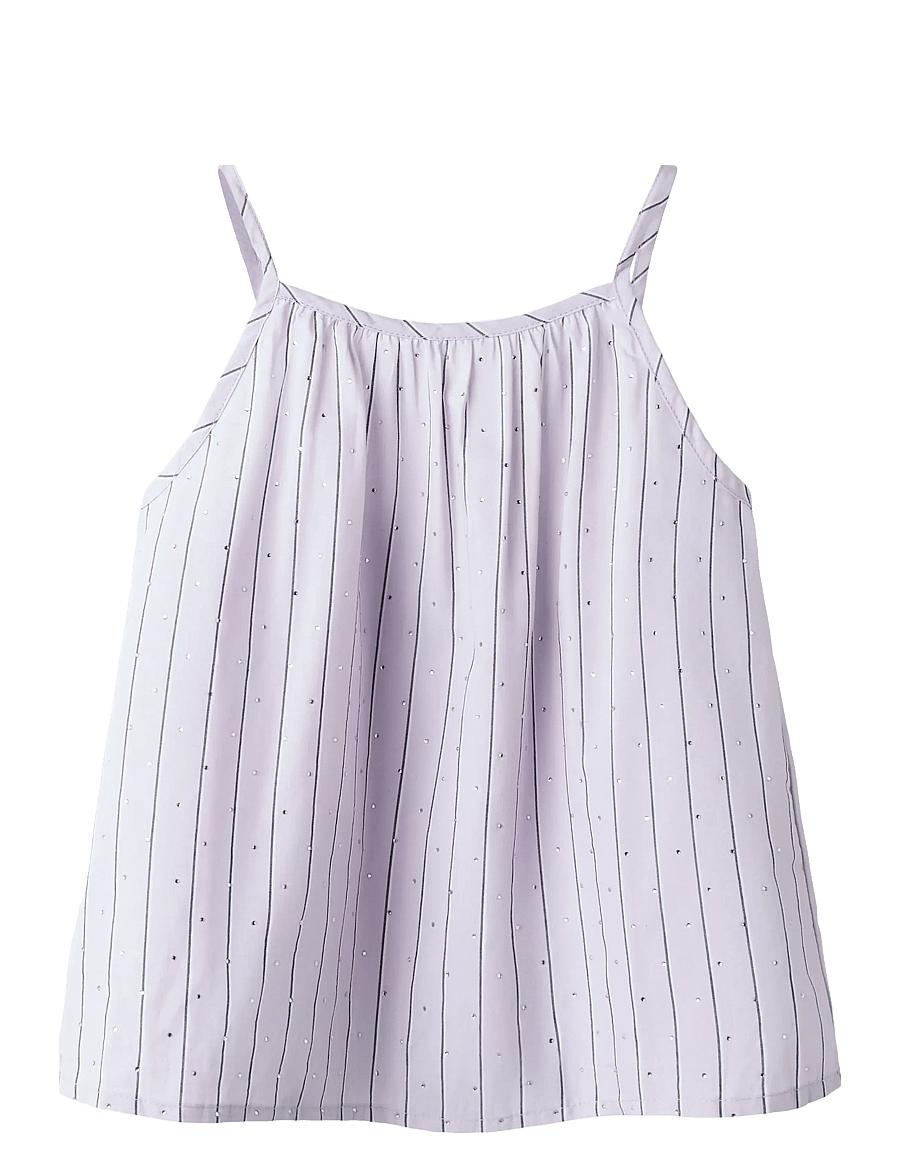 name it - NKFJIANNA STRAP TOP - blusen & tuniken - misty lilac - 0