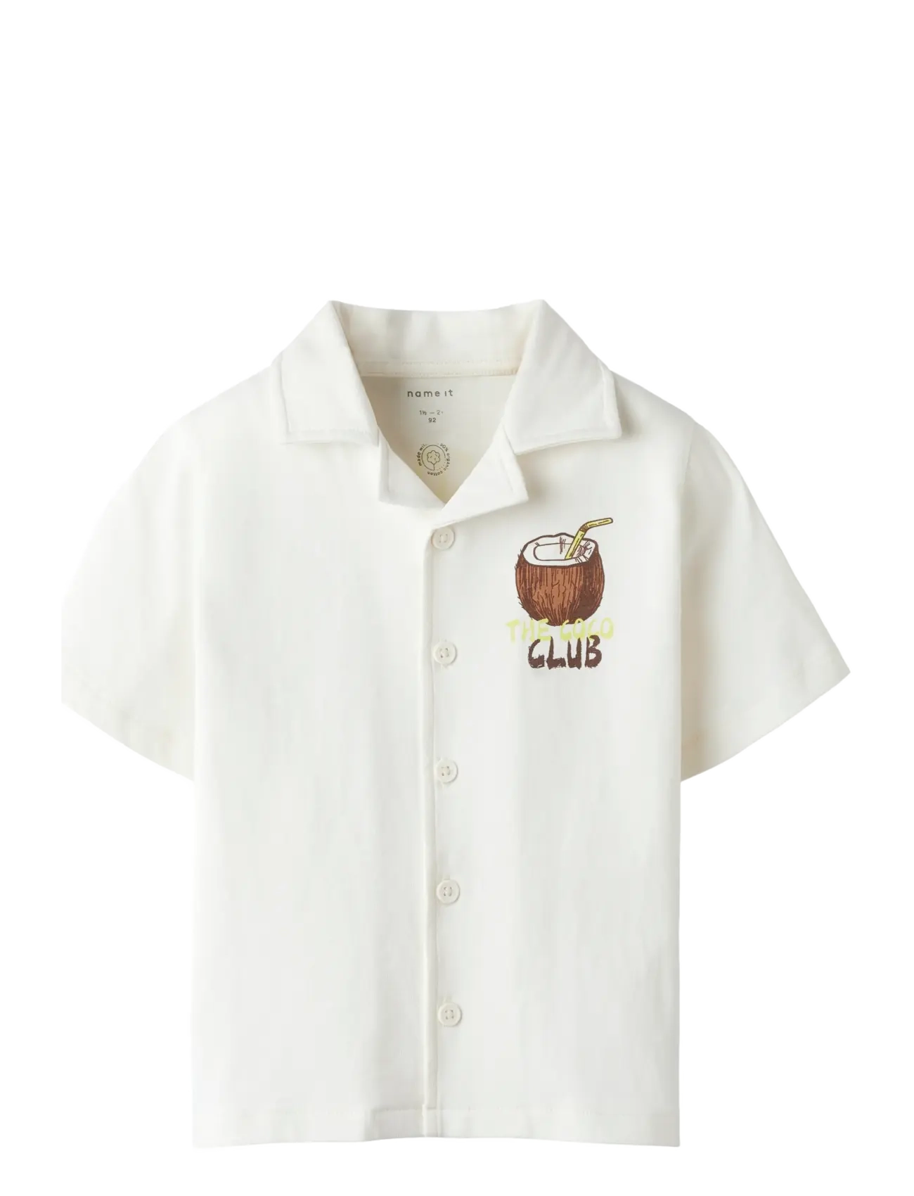 name it NMMHISHER  NREG SS SHIRT - Tøj - CLOUD DANCER / white