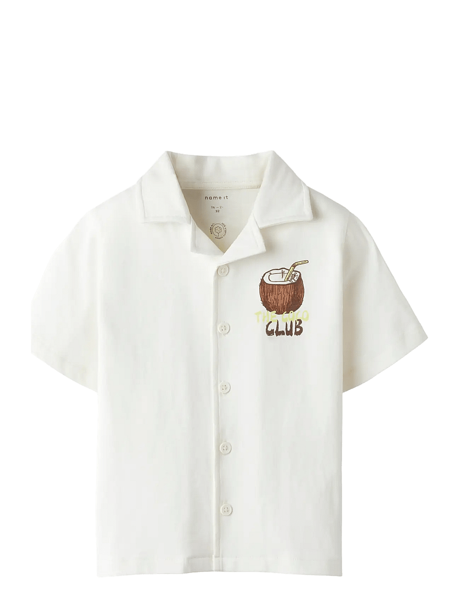 name it - NMMHISHER NREG SS SHIRT - cloud dancer - 1
