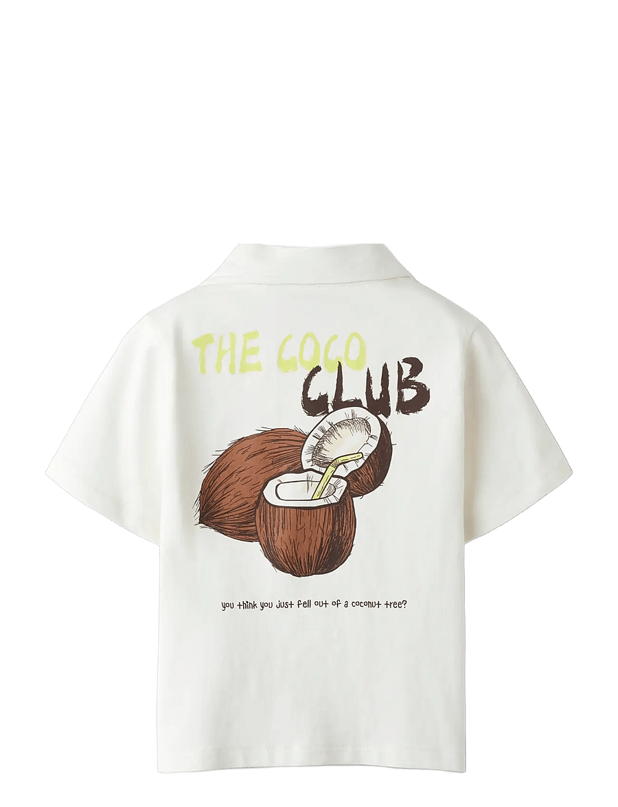 name it - NMMHISHER NREG SS SHIRT - cloud dancer - 2