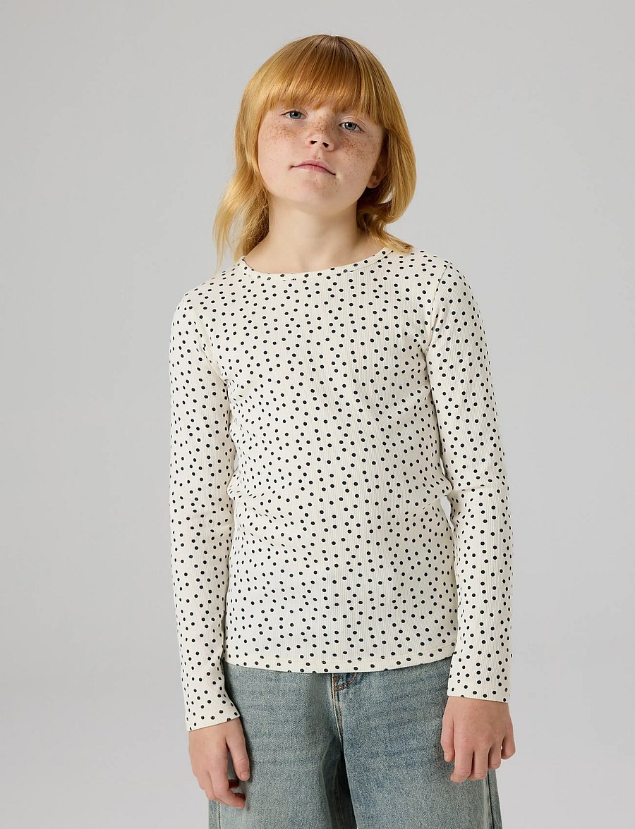 name it - NKFTENNA LS SLIM TOP PB - lange mouwen - gardenia - 0