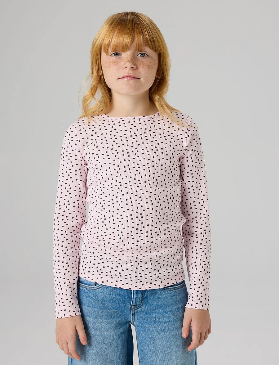 name it - NKFTENNA LS SLIM TOP PB - toppar & t-shirts - tender touch - 0
