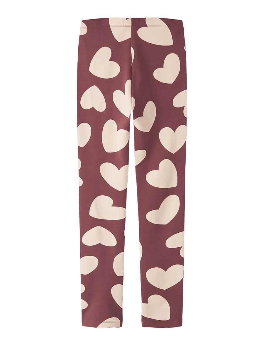 name it - NKFDAVINA AOP SWE LEGGING BRU NOOS - leggings - wild ginger - 1