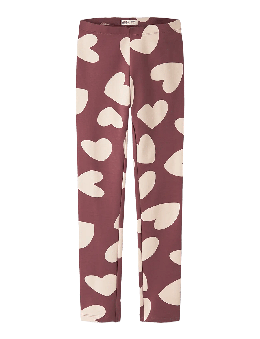 name it - NKFDAVINA AOP SWE LEGGING BRU NOOS - leggings - wild ginger - 2